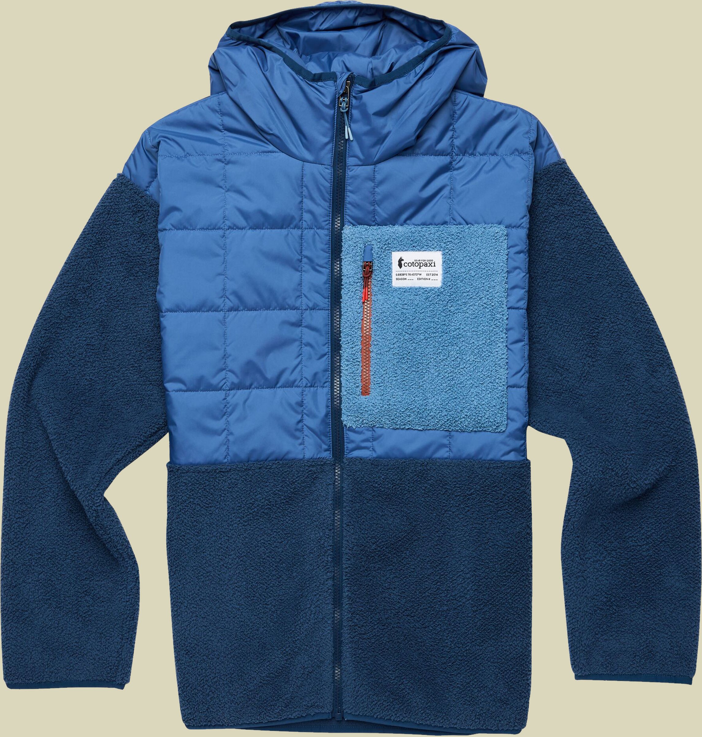 Trico Hybrid Hooded Jacket Men L blau - deep sea