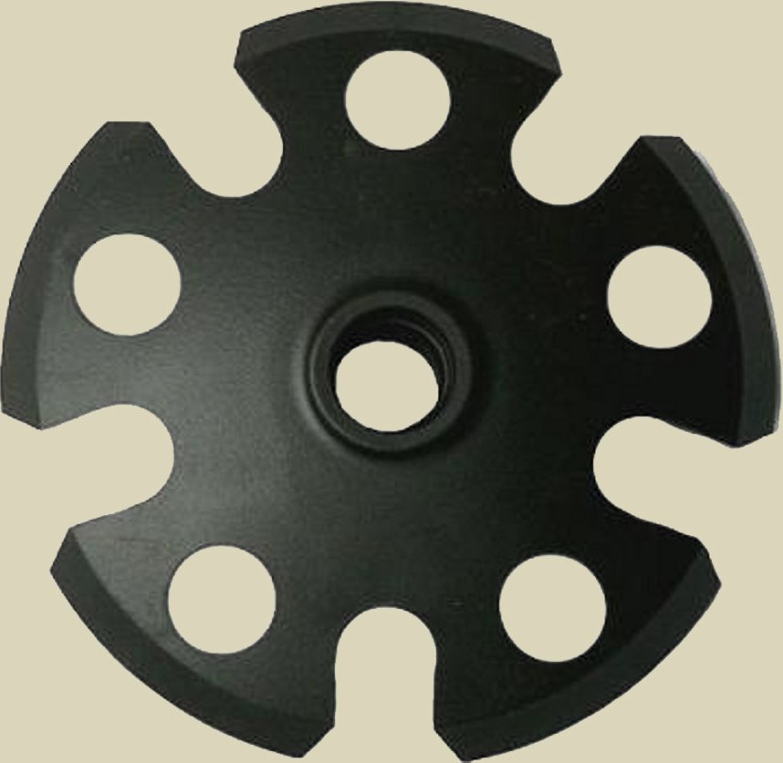 Tourenteller mit Gewinde 95 mm schwarz