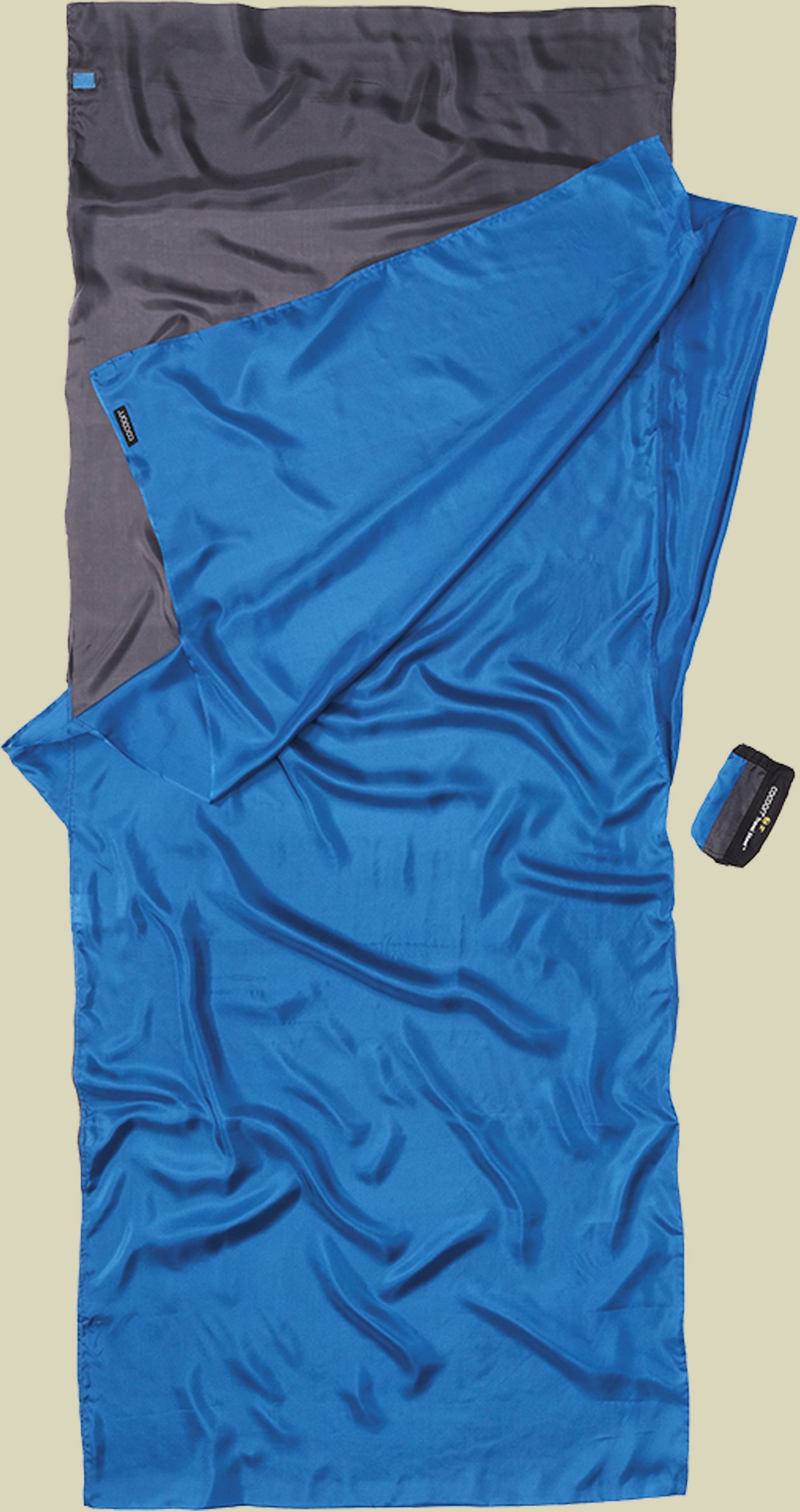 TravelSheet Seide Größe 220 x 90 cm Farbe rhino/cornflower