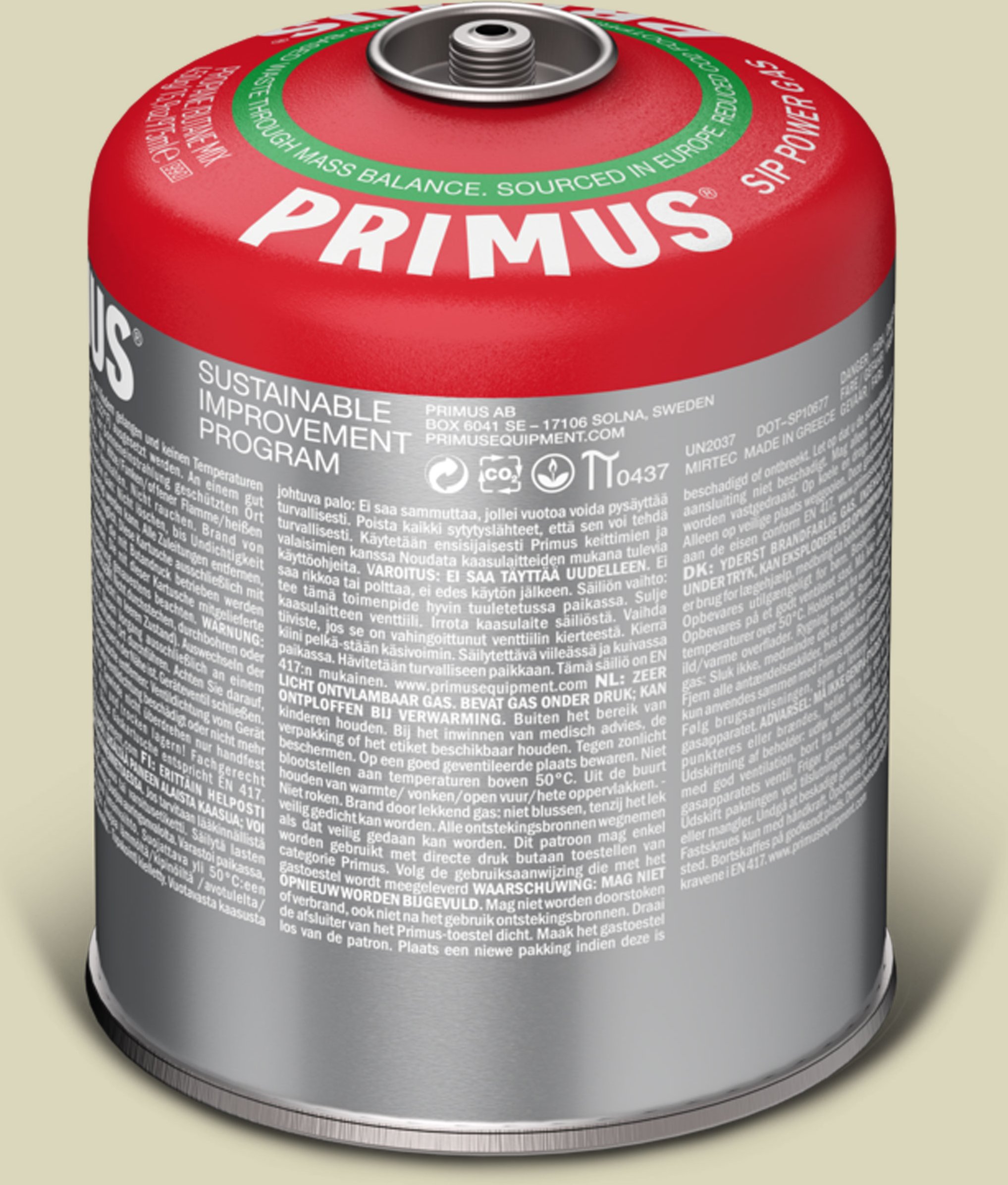 SIP Power Gas 450g L1 Gaskartusche mit Sicherheitsventil