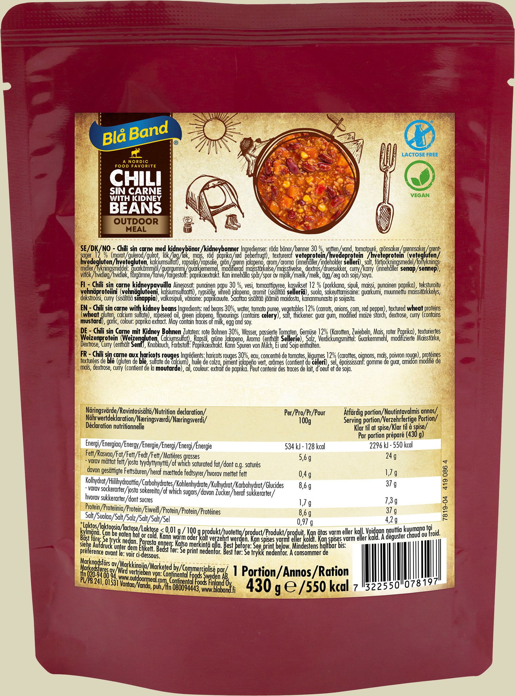 Chili sin Carne w. Kidney Beans (Wet P.) 430g
