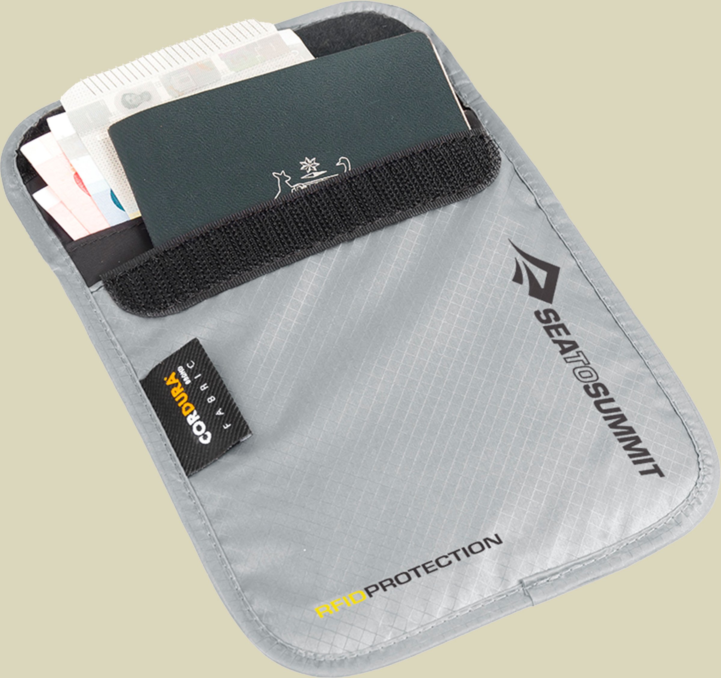 Neck Pouch RFID small grau - Farbe high rise