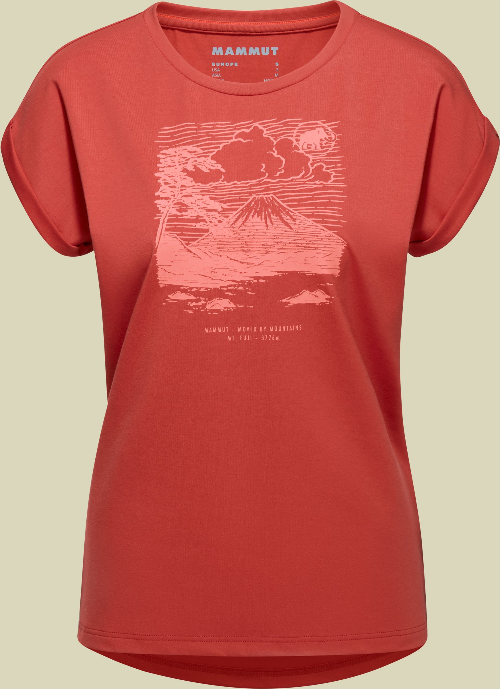 Mountain T-Shirt Women Fujiyama Größe XS Farbe terracotta