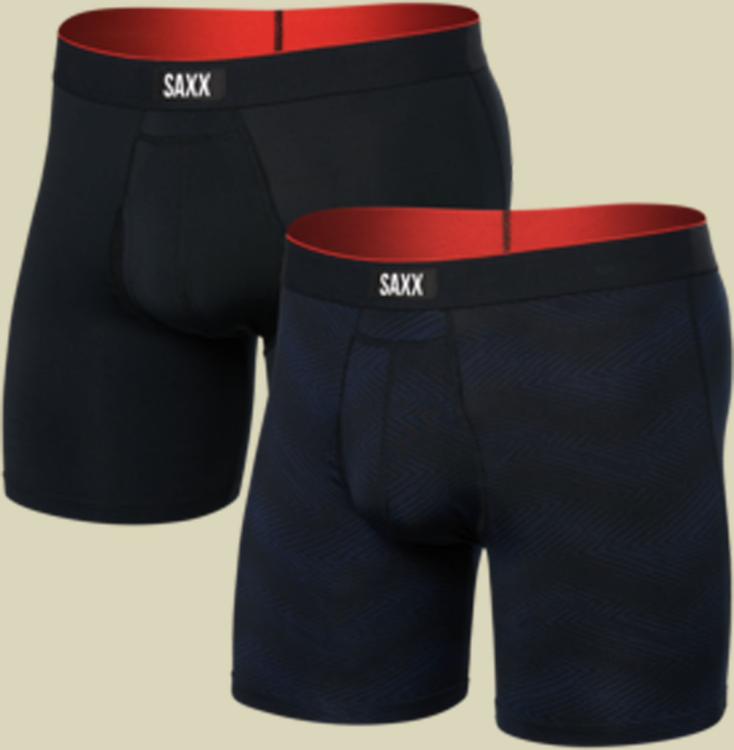 Thumbnail - Multi Sport Mesh Boxer Brief Fly Doppelpack XL mehrfarbig - Farbe full tilt chevron / black