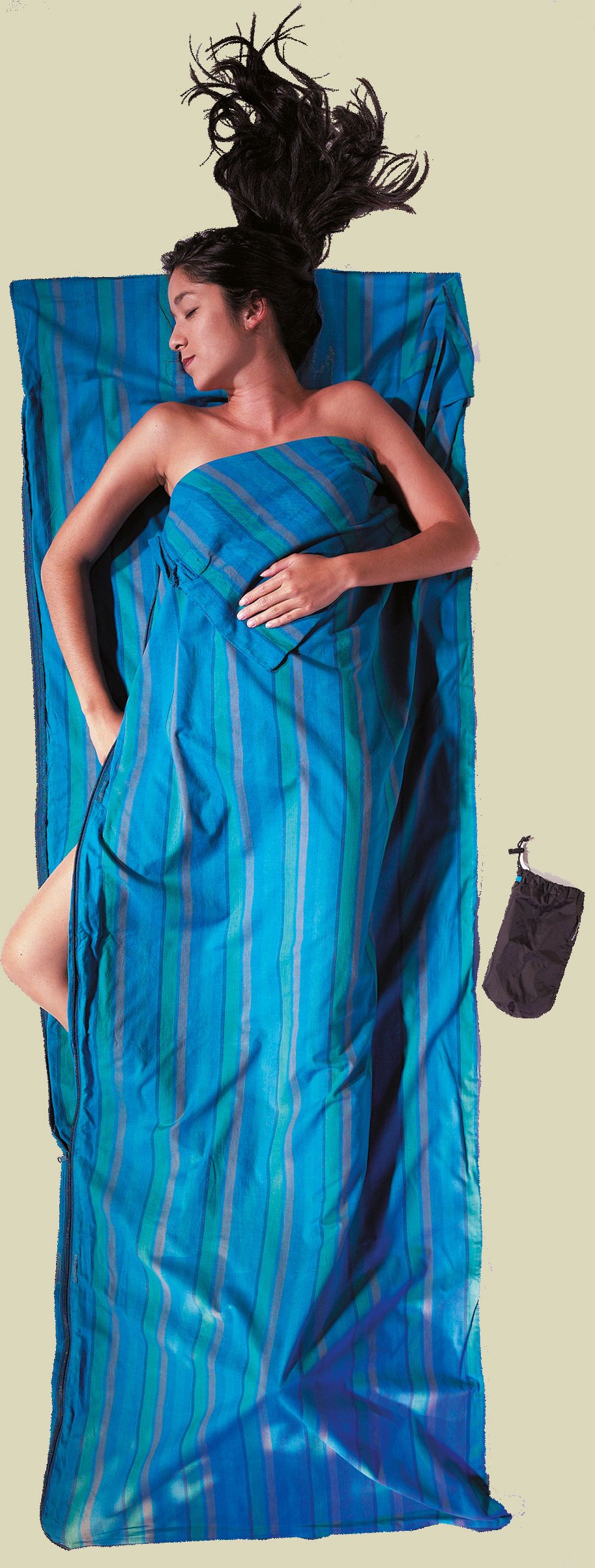 TravelSheet Cotton Größe 220 x 90 cm Farbe nile