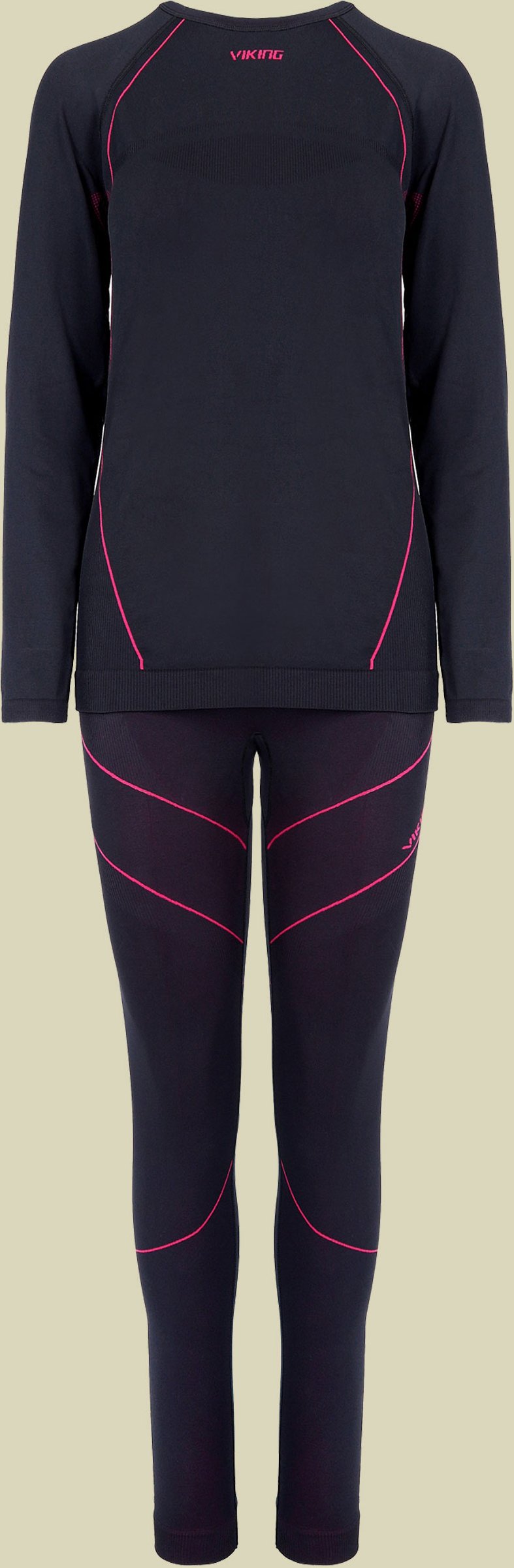 Base Layer Viking Paras Lady Set XL schwarz - black/pink