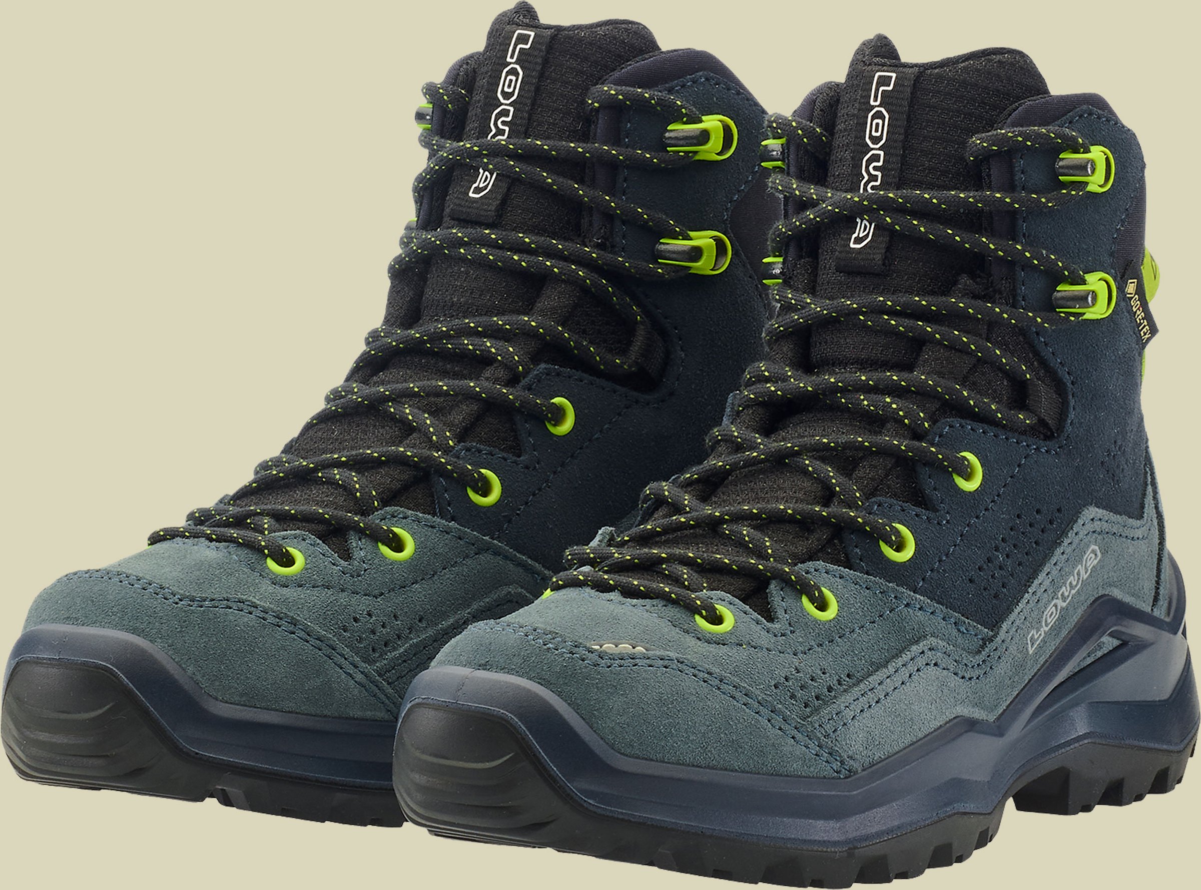 Wandax GTX Mid Junior 33 blau - dunkelpetrol/limone