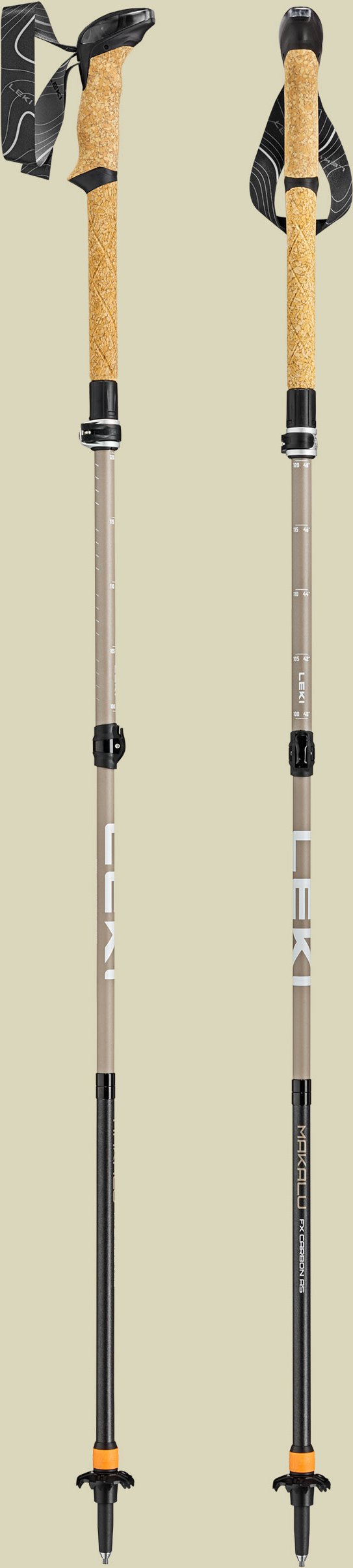 Makalu FX Carbon AS Compact Länge 100 - 120 cm Farbe pale clay light-white-black