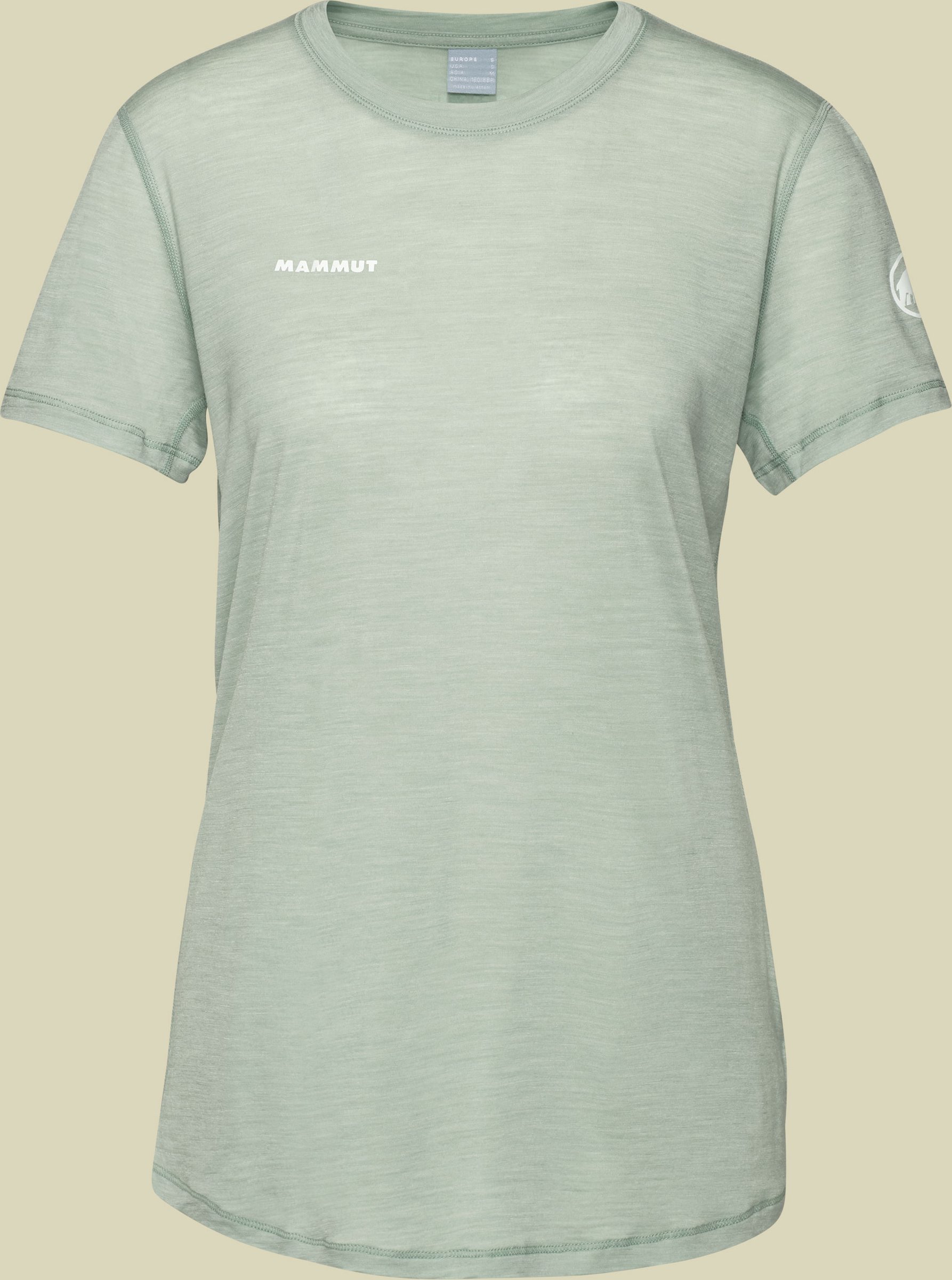 Tree Wool FL T-Shirt Women L silver sage melange - grün