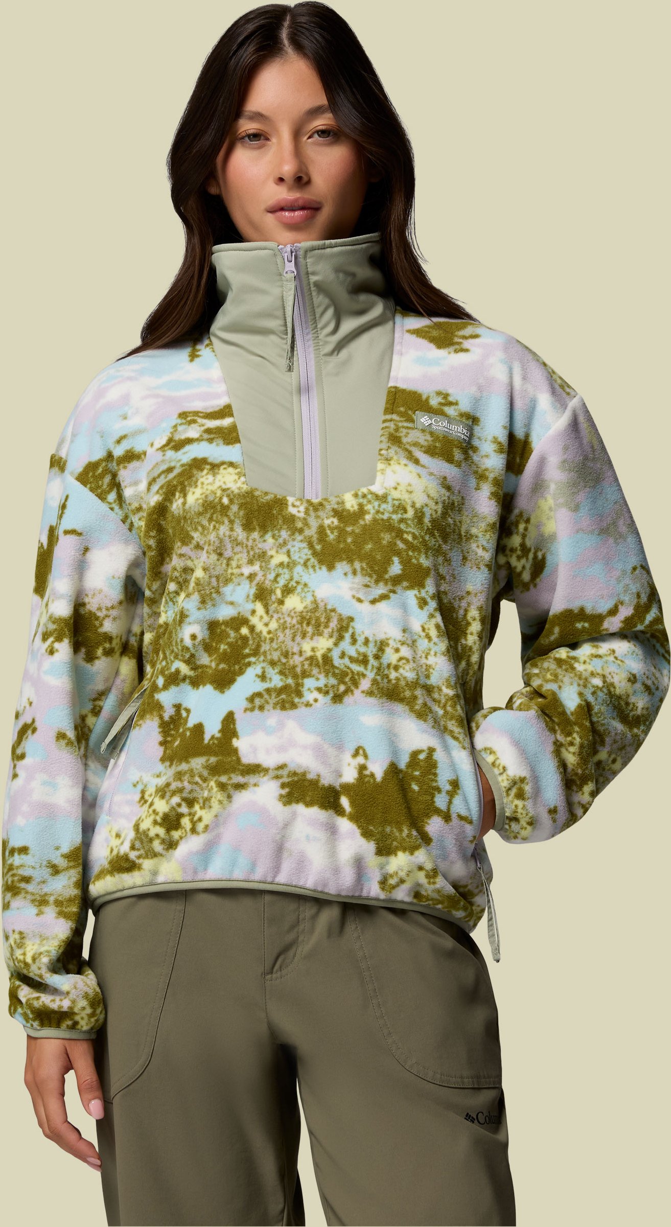Sequoia Grove Printed Half Zip Women XS mehrfarbig grau - citron haze,fieldaze