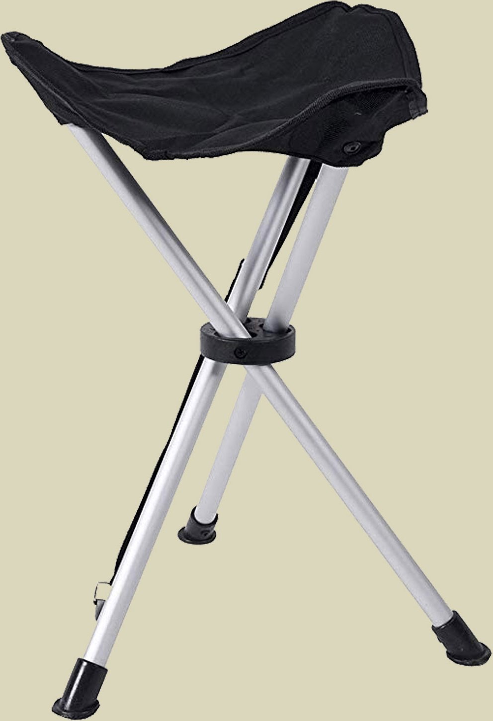 Dreibeinhocker Travelchair Sandwich Sitzhöhe 47 cm Sitzfläche schwarz