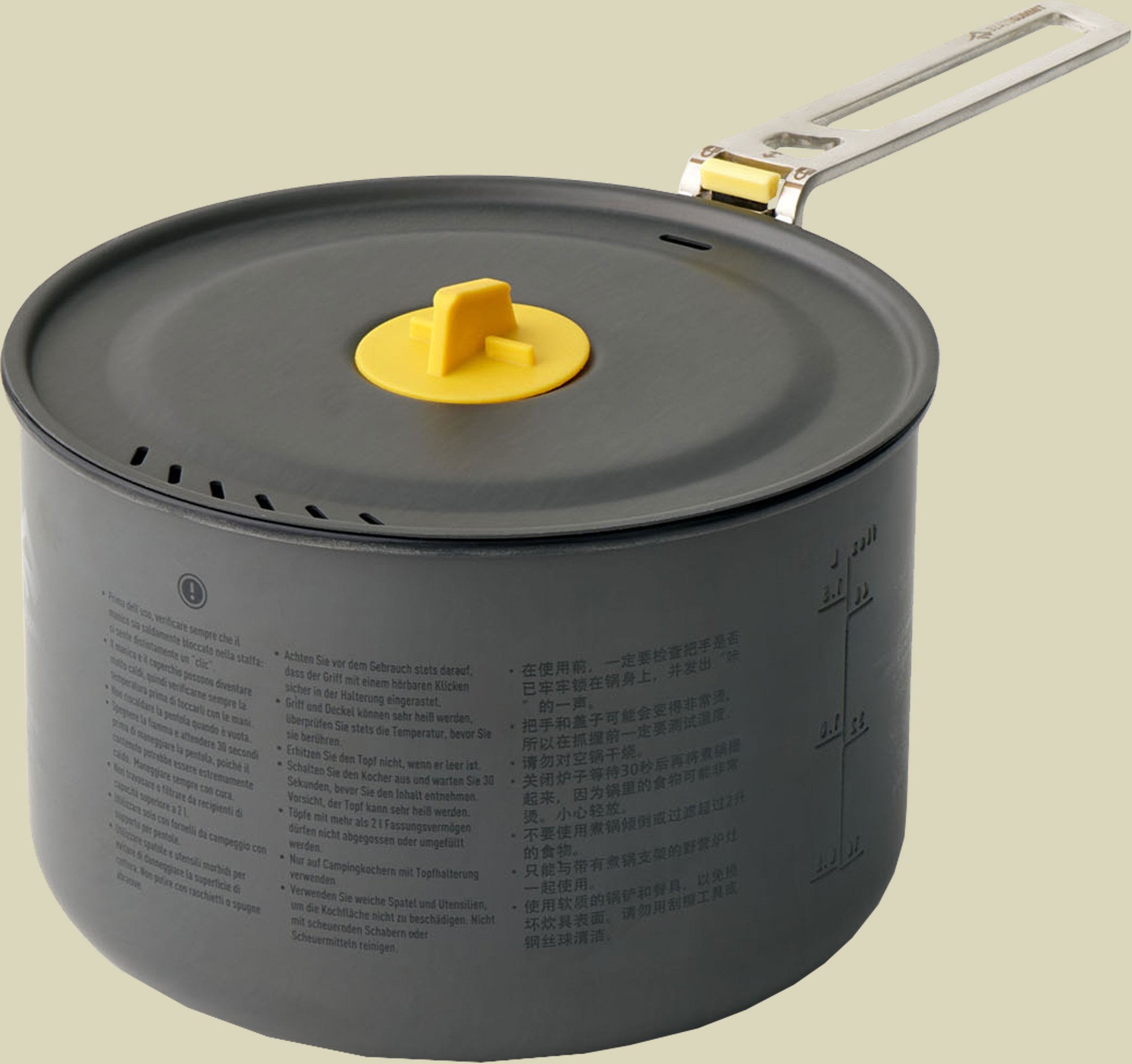 Frontier UL Pot 2L grau - aluminium hard anodised grey