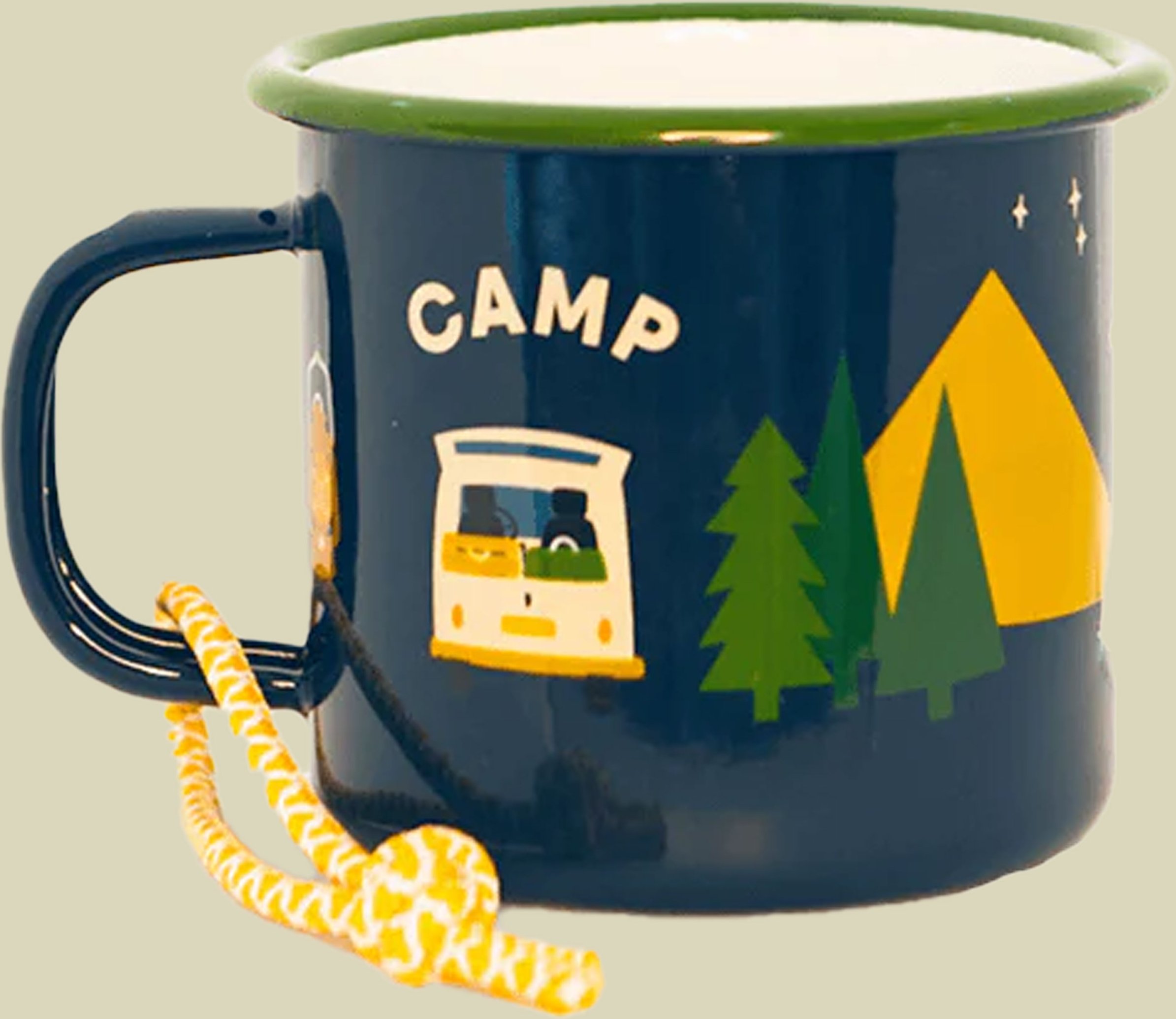 Emaille Becher camp vibes 350 ml