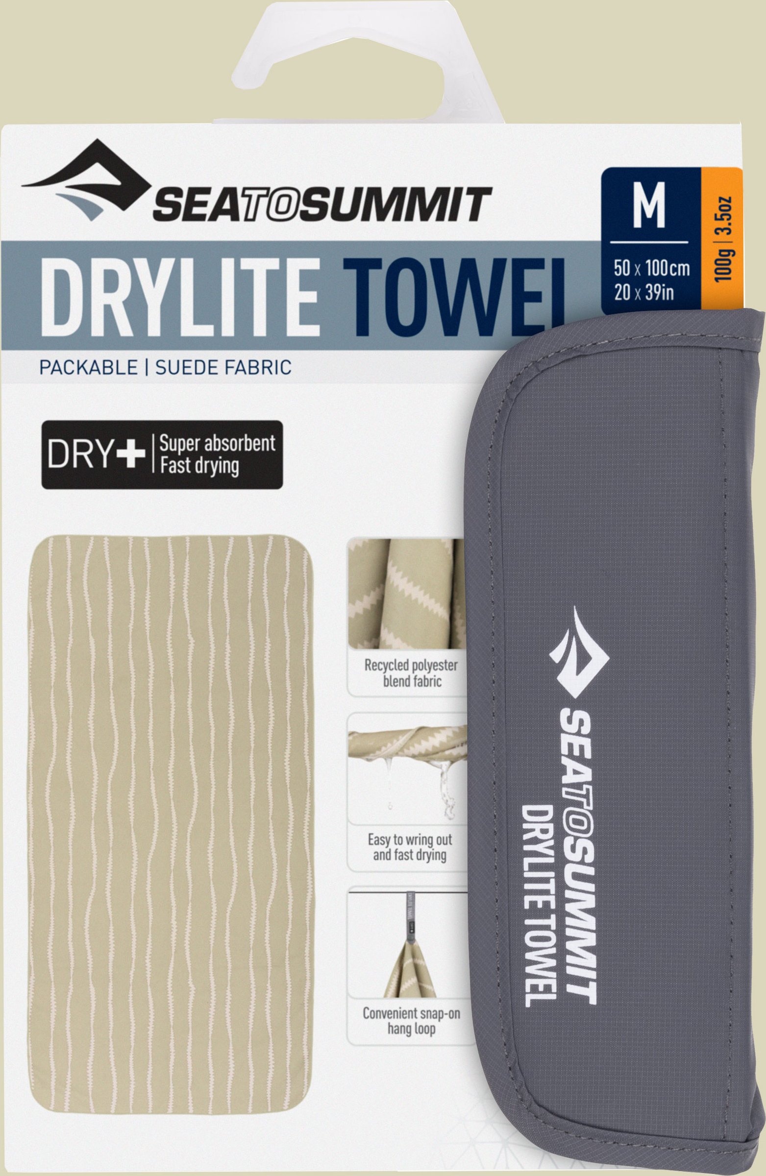 Thumbnail - Drylite Towel beige M - desert wind
