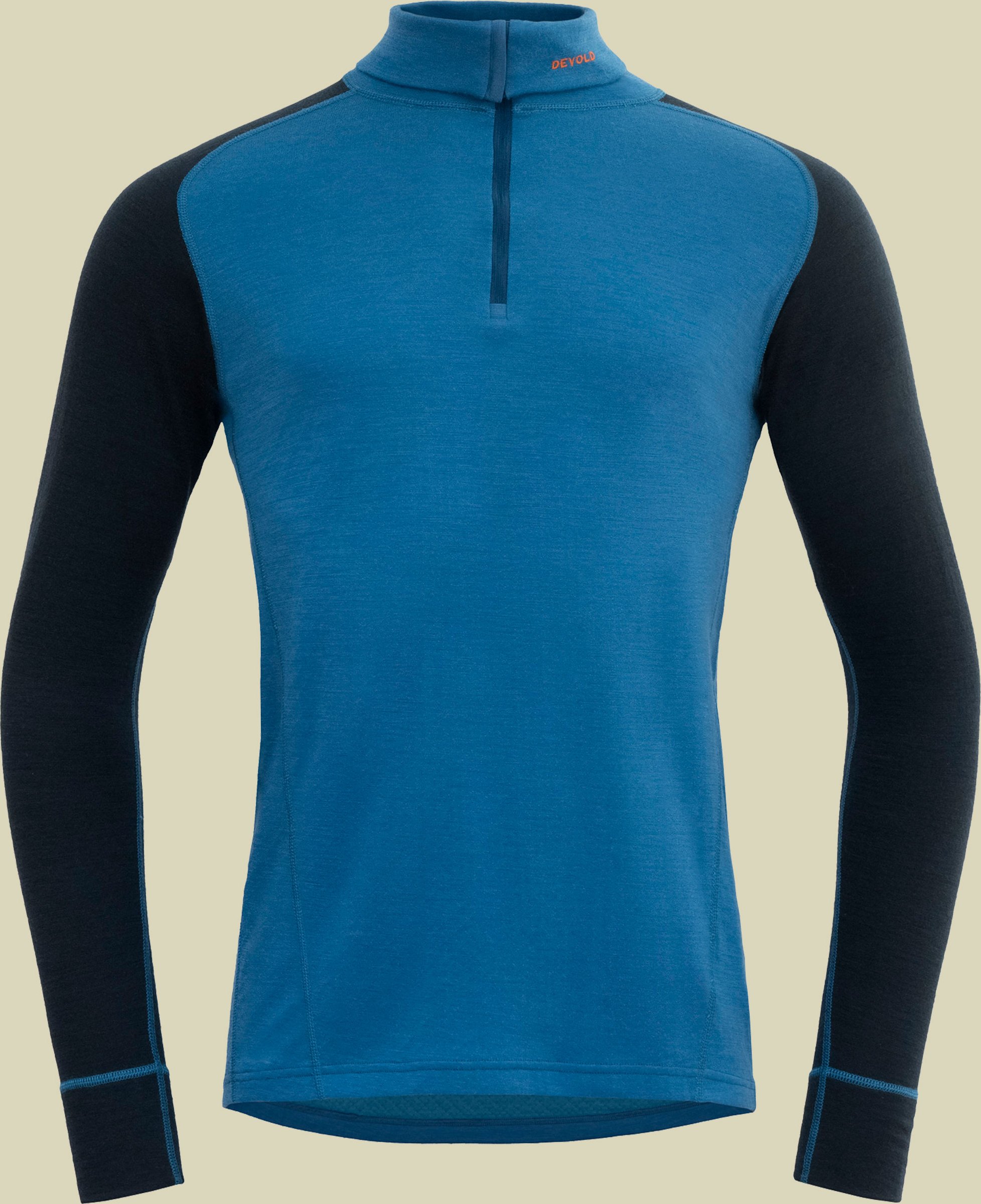 Thumbnail - Duo Active Merino 205 Zip Neck Man blau L