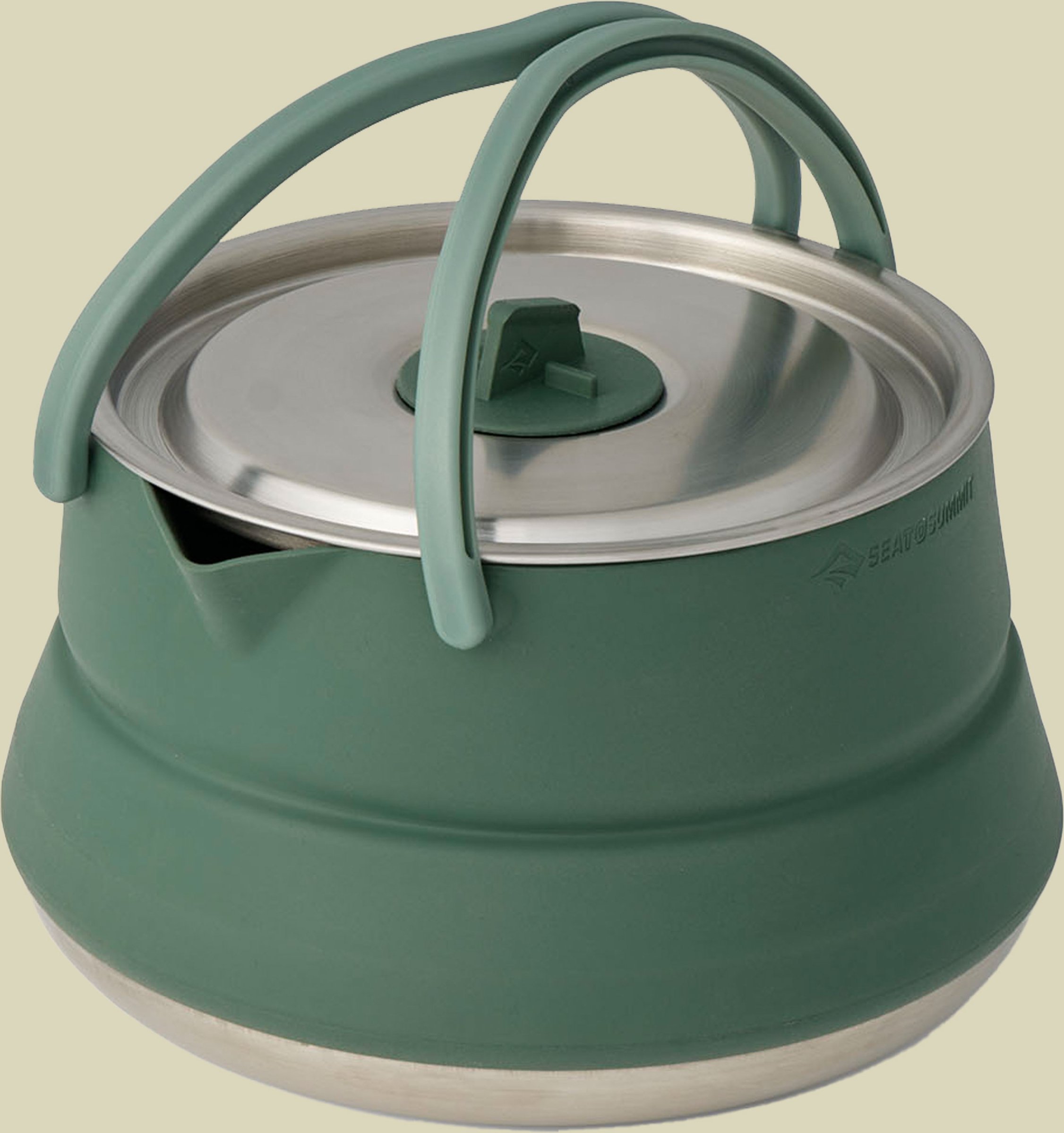 Detour Stainless Steel Collapsible Kettle 1,6L grün - laurel wreath green