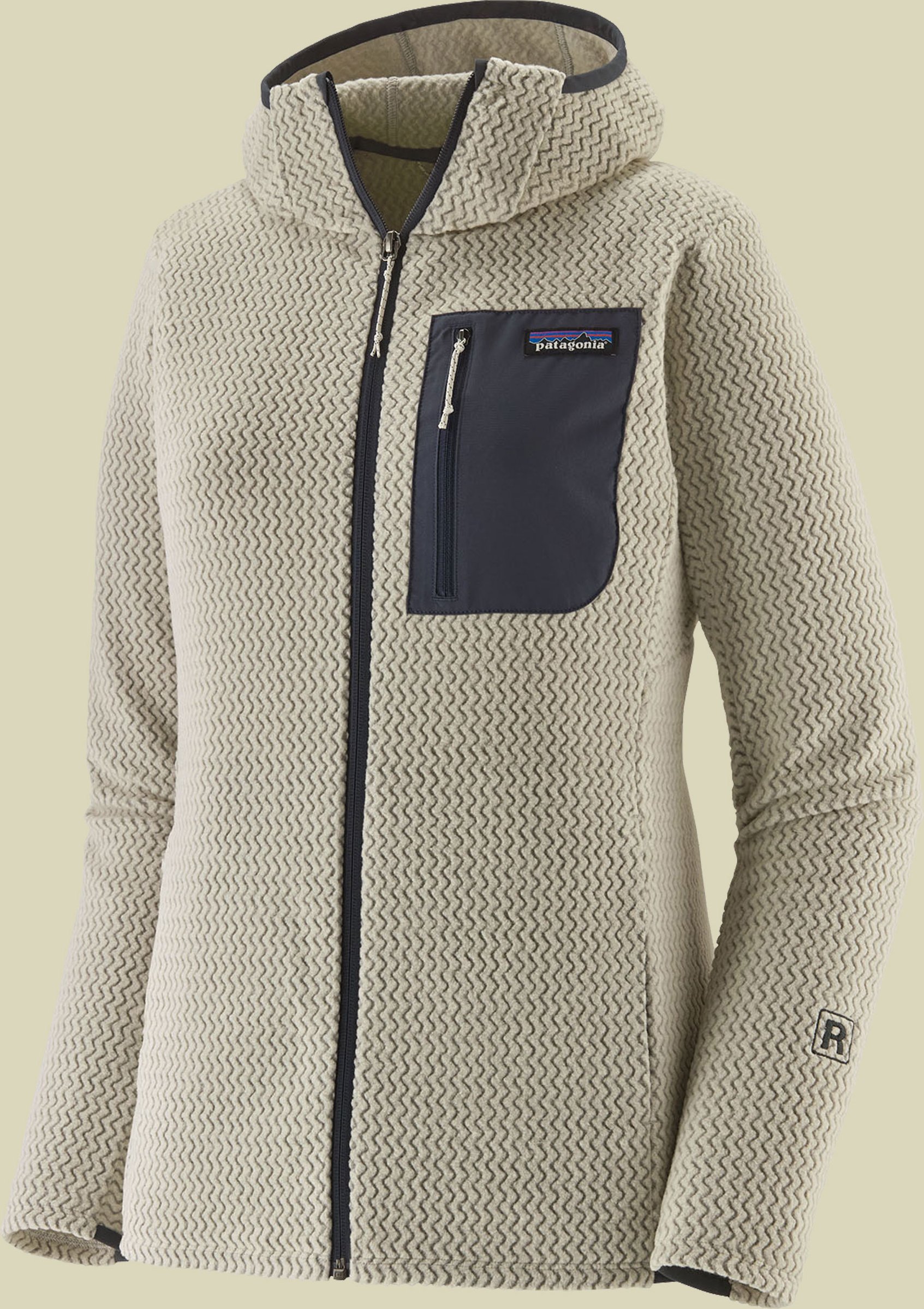 R1 Air Full-Zip Hoody Women weiß M- wool white