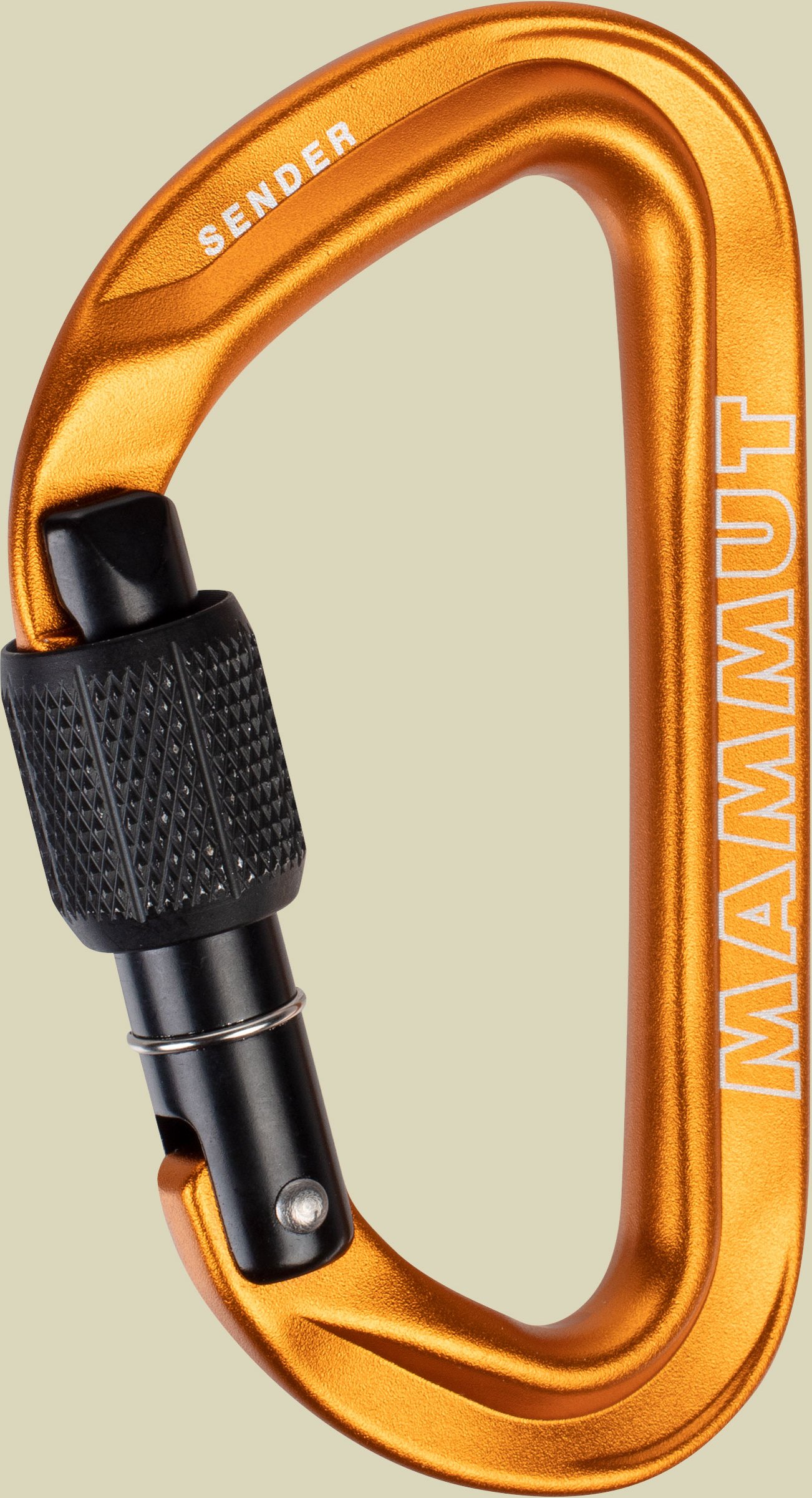 Sender Screwgate Carabiner Verschluss-System Screw Gate Farbe gold