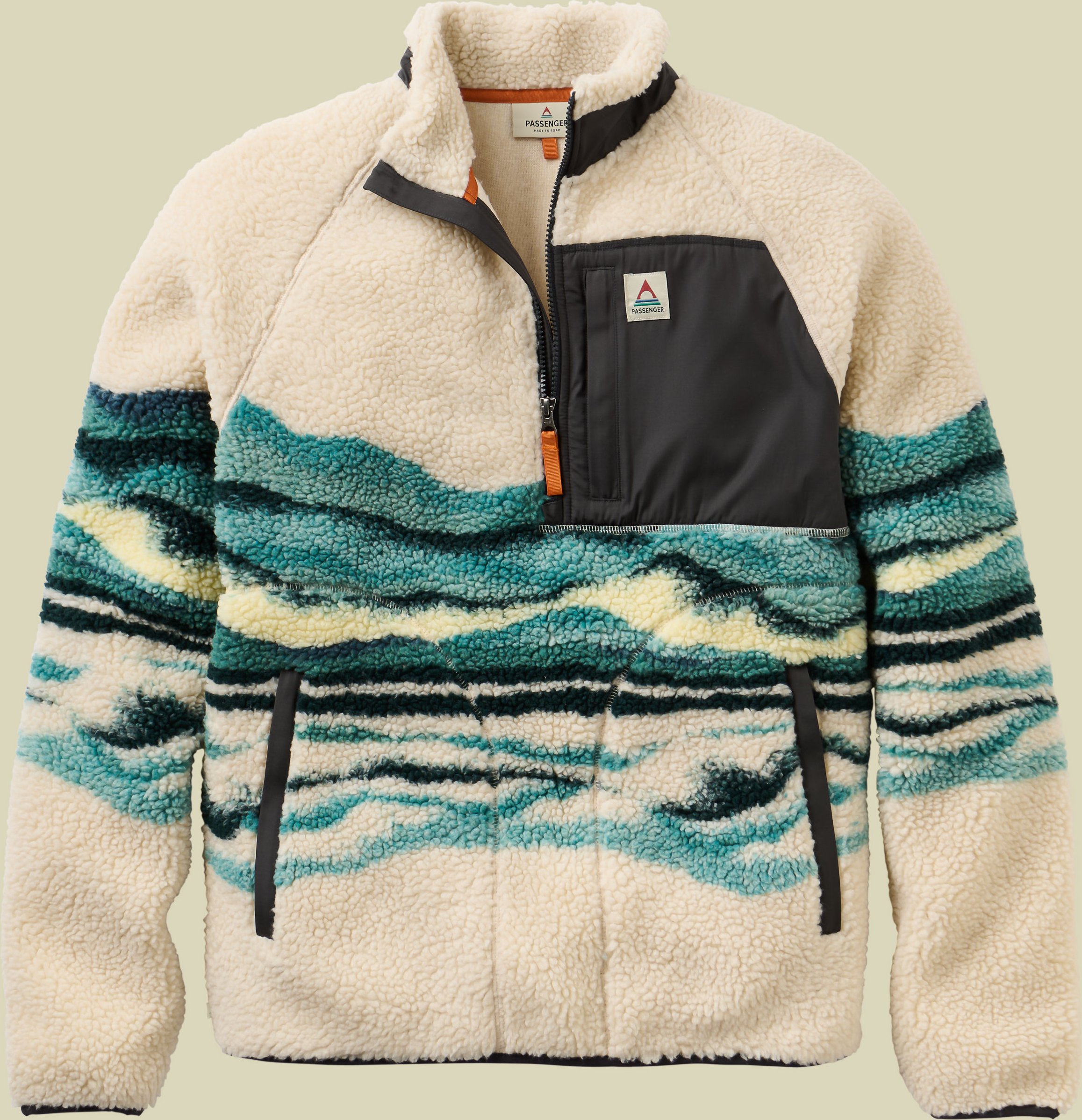 Offroad Recycled Sherpa 1/2 Zip Fleece Men M mehrfarbig I - reflection birch