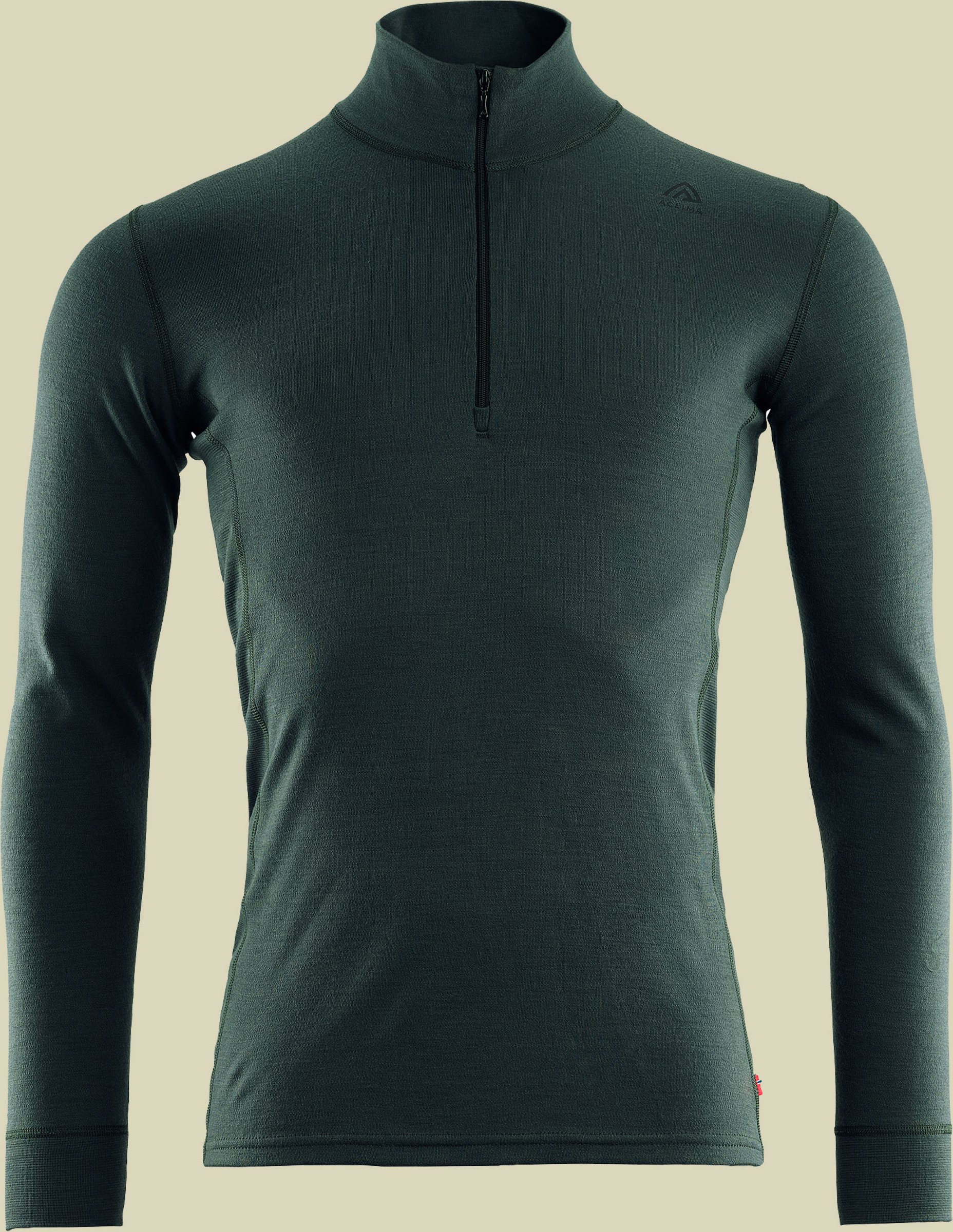 WarmWool Mock Neck W/ZIP Man Größe S Farbe gr/green gable