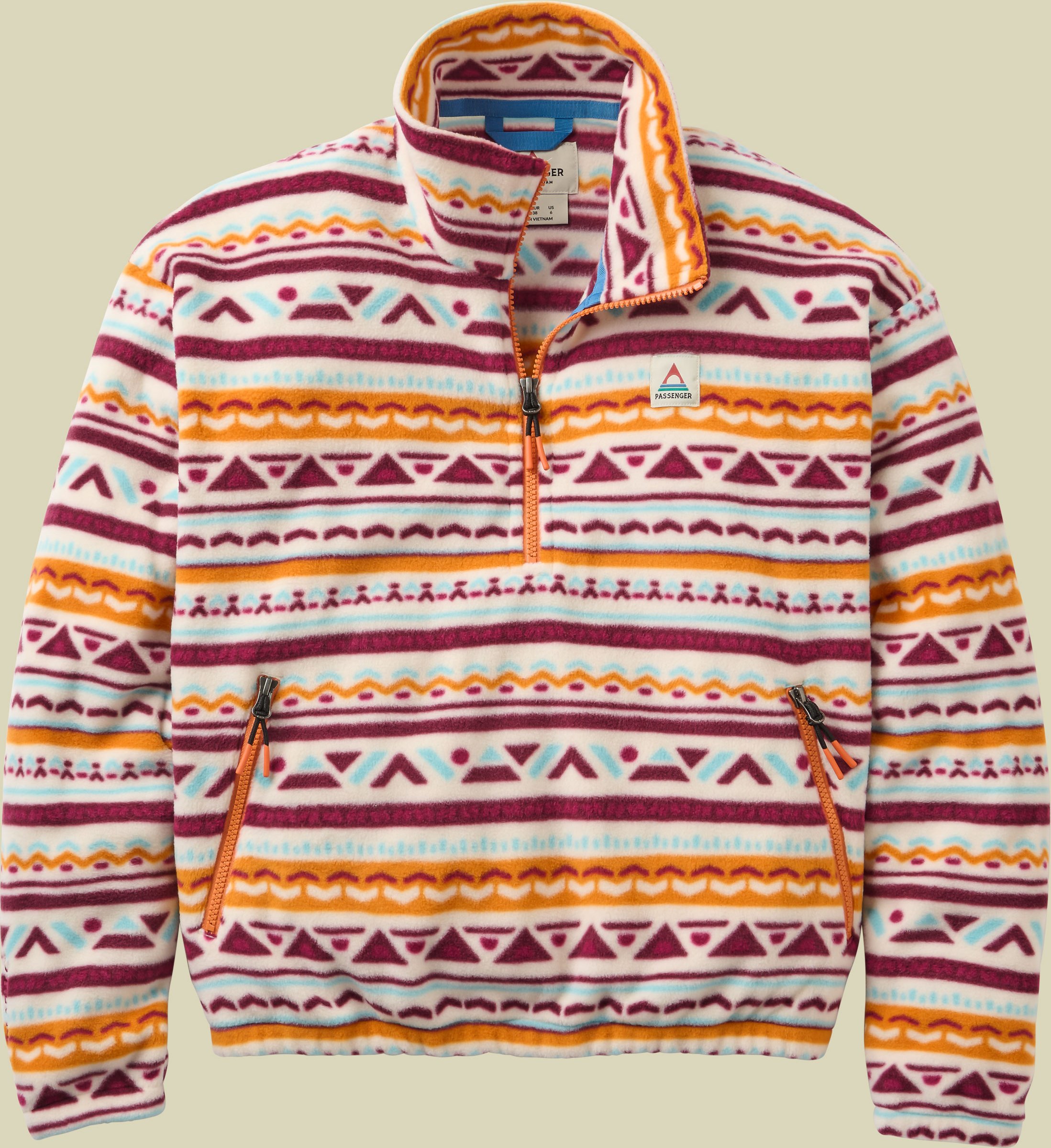 Ayla Recycled Micro Polartec Fleece Women L mehrfarbig - geo tracks birch