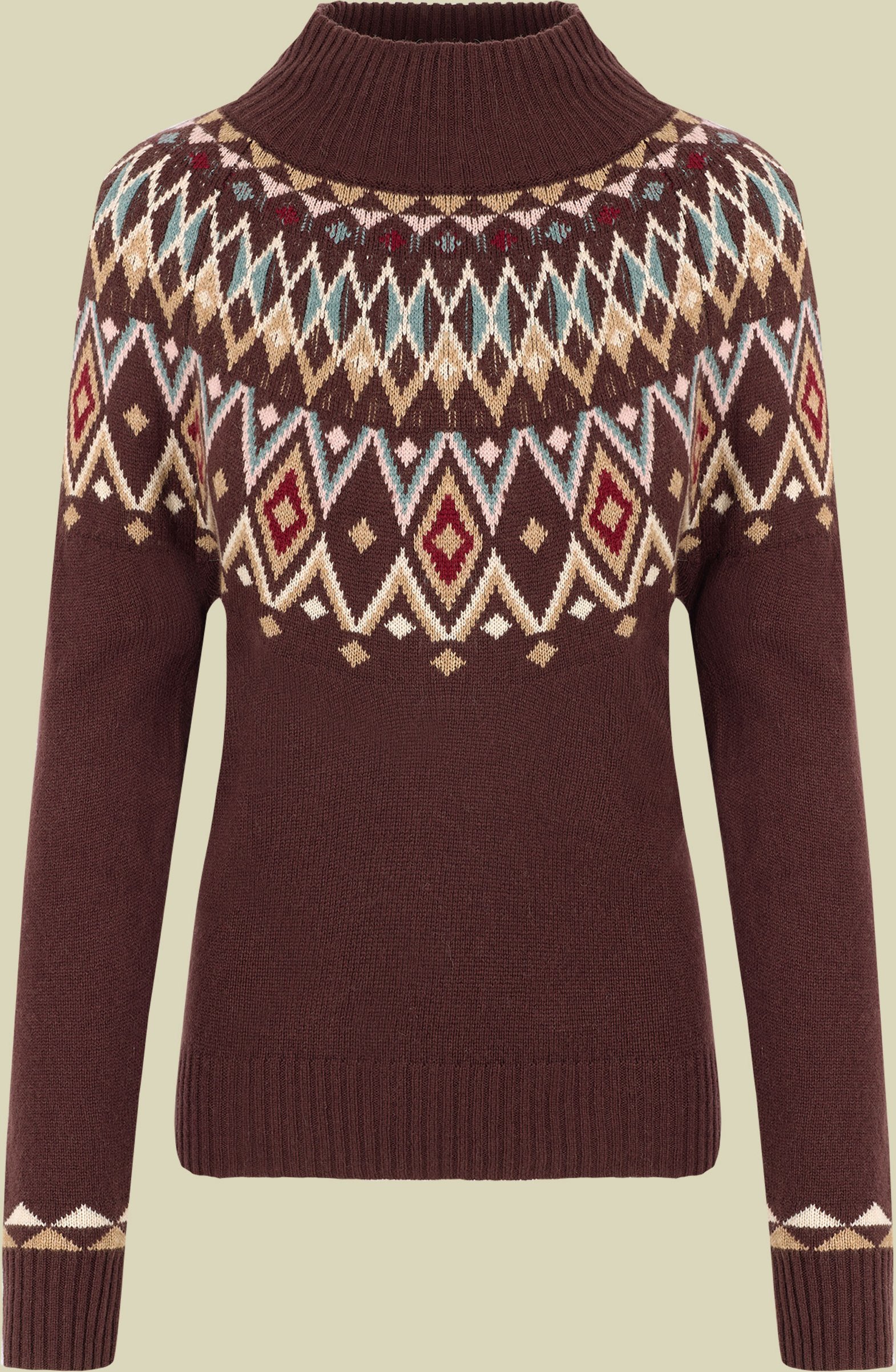 Indu Eco Mock Neck Women rot L - merlot