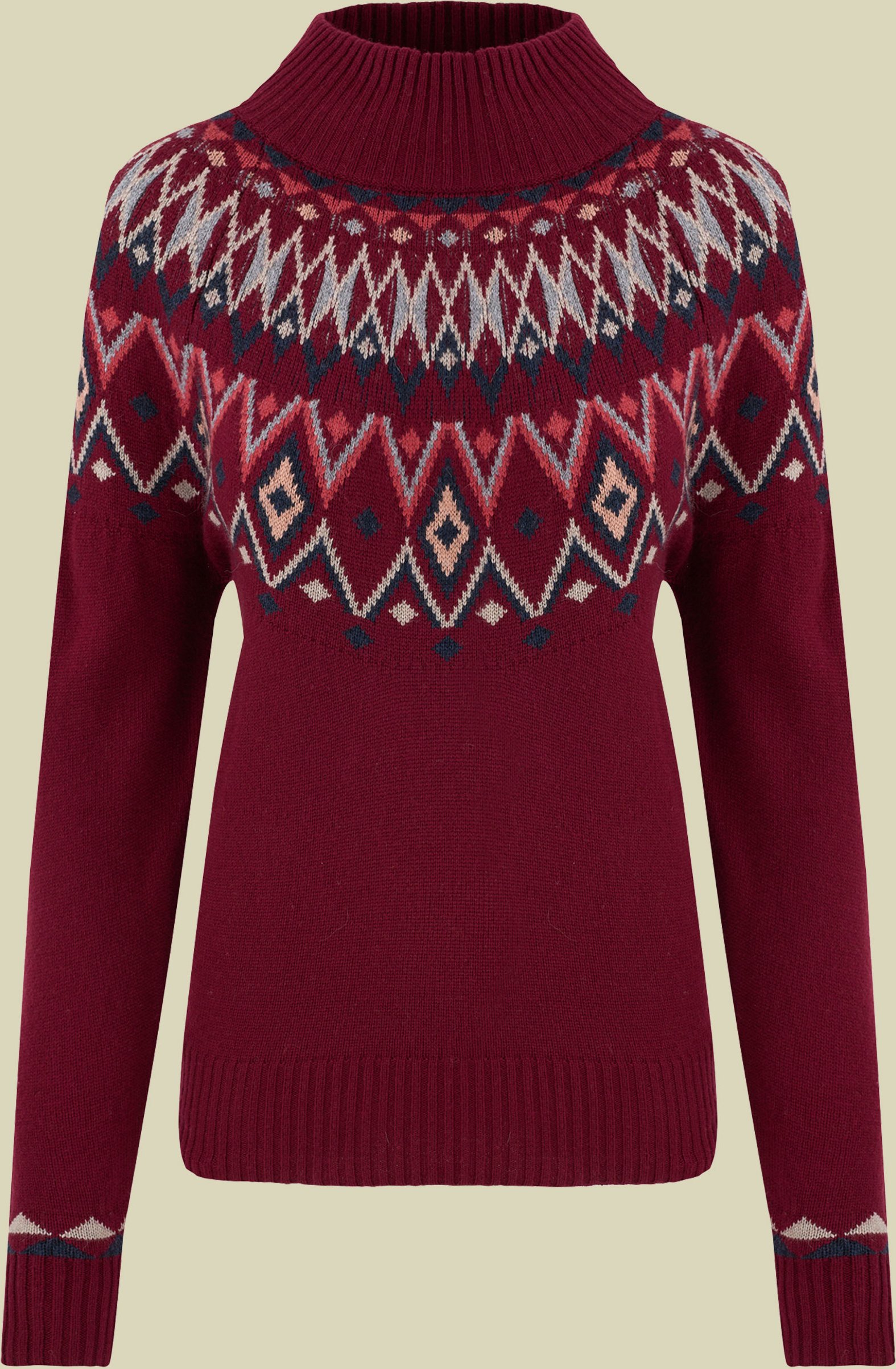 Indu Eco Mock Neck Women Größe XL Farbe beet red