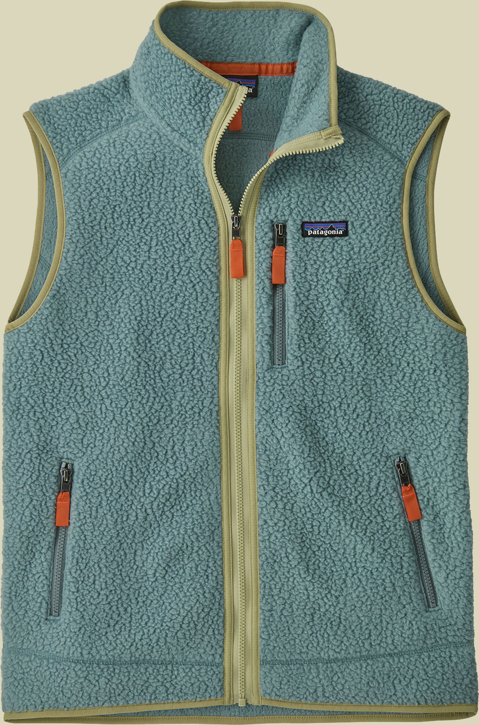 Retro Pile Vest Men blau XL - blue sage