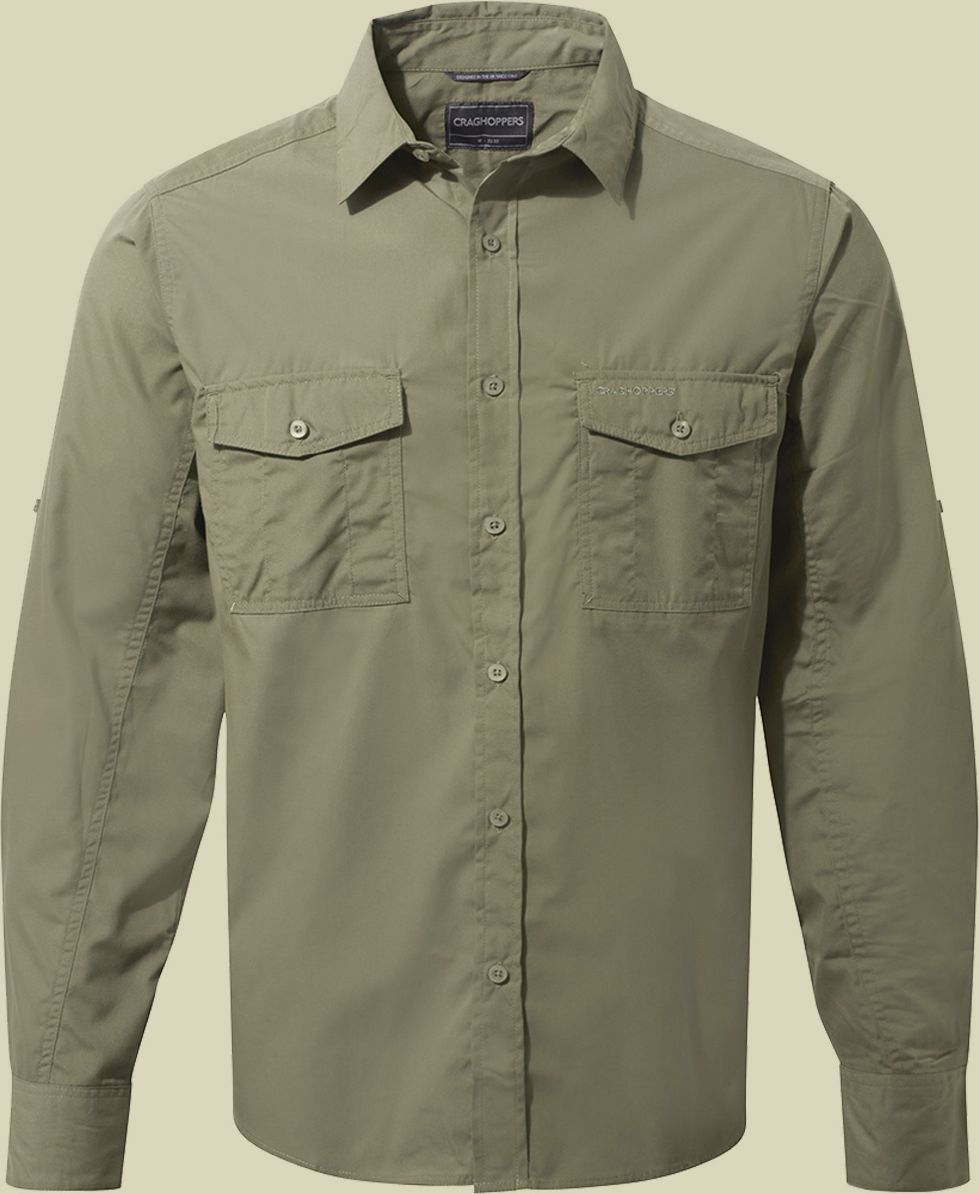 Kiwi Long Sleeved Shirt Men beige M - pebble