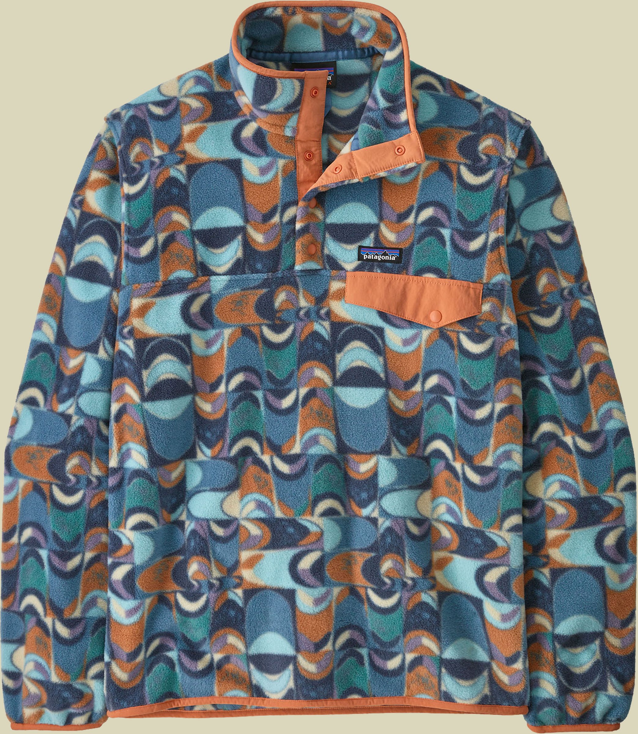 Lightweight Synch Snap-T Pullover Men blau Größe S - Farbe swallowtail geo/still blue