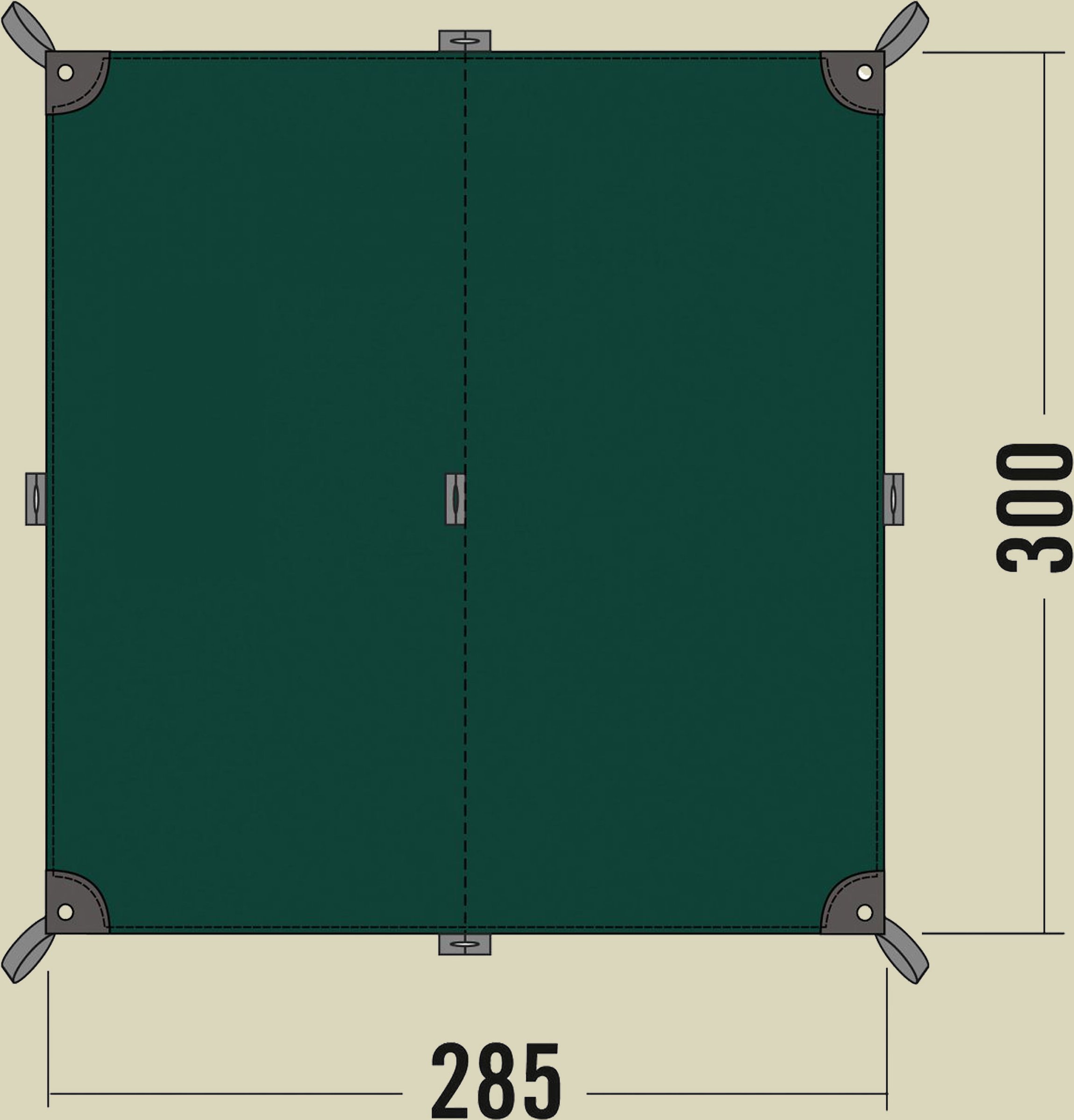 Tarp 2 285 x 300 cm Farbe light olive