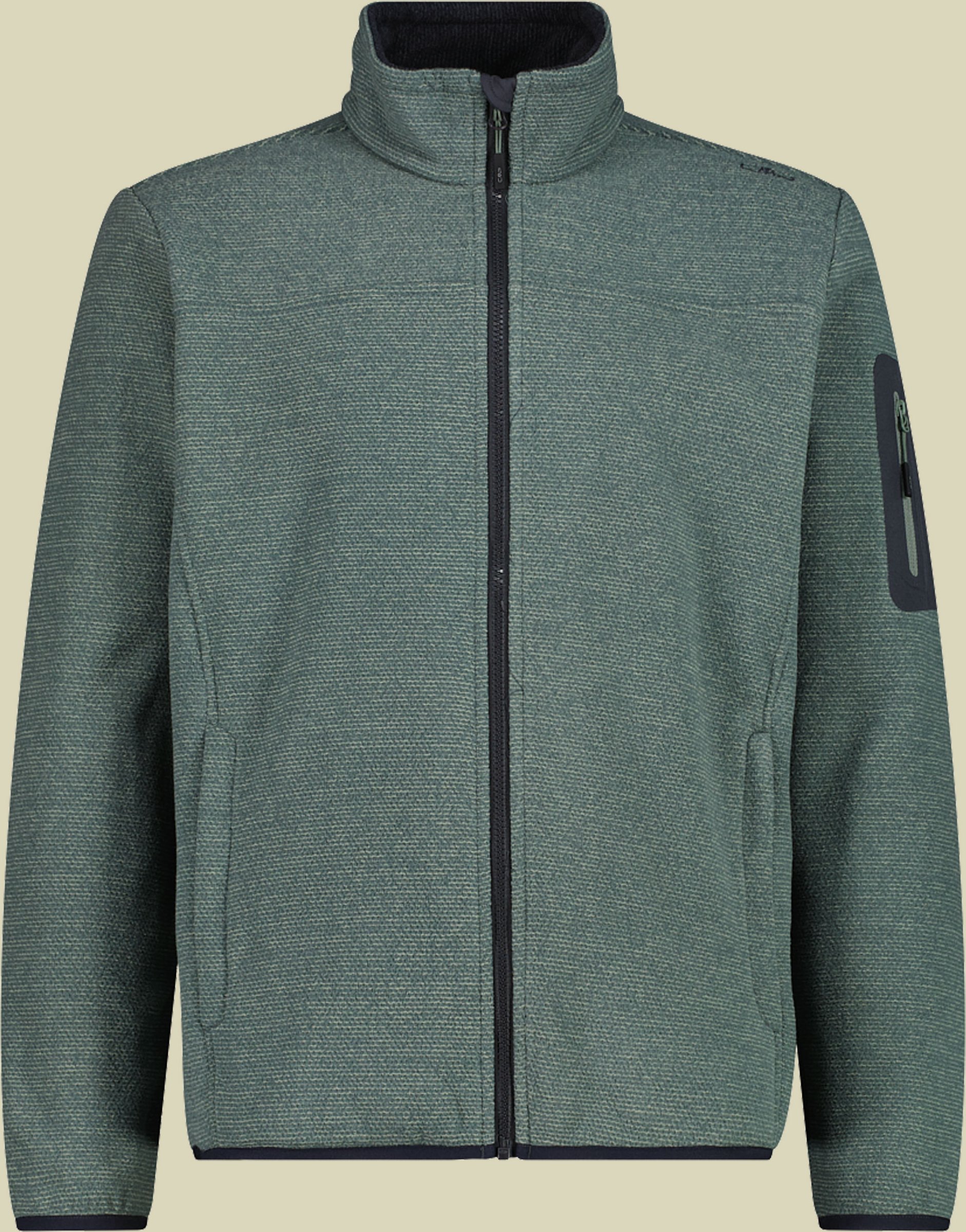 Thumbnail - Man Jacket Knitted Jacquard 38H2237 grün 56 - Farbe musk