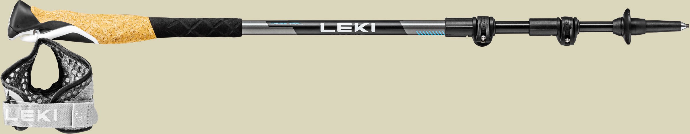 Cross Trail Lite TA Länge 100 - 135 cm Farbe black-white-lightblue