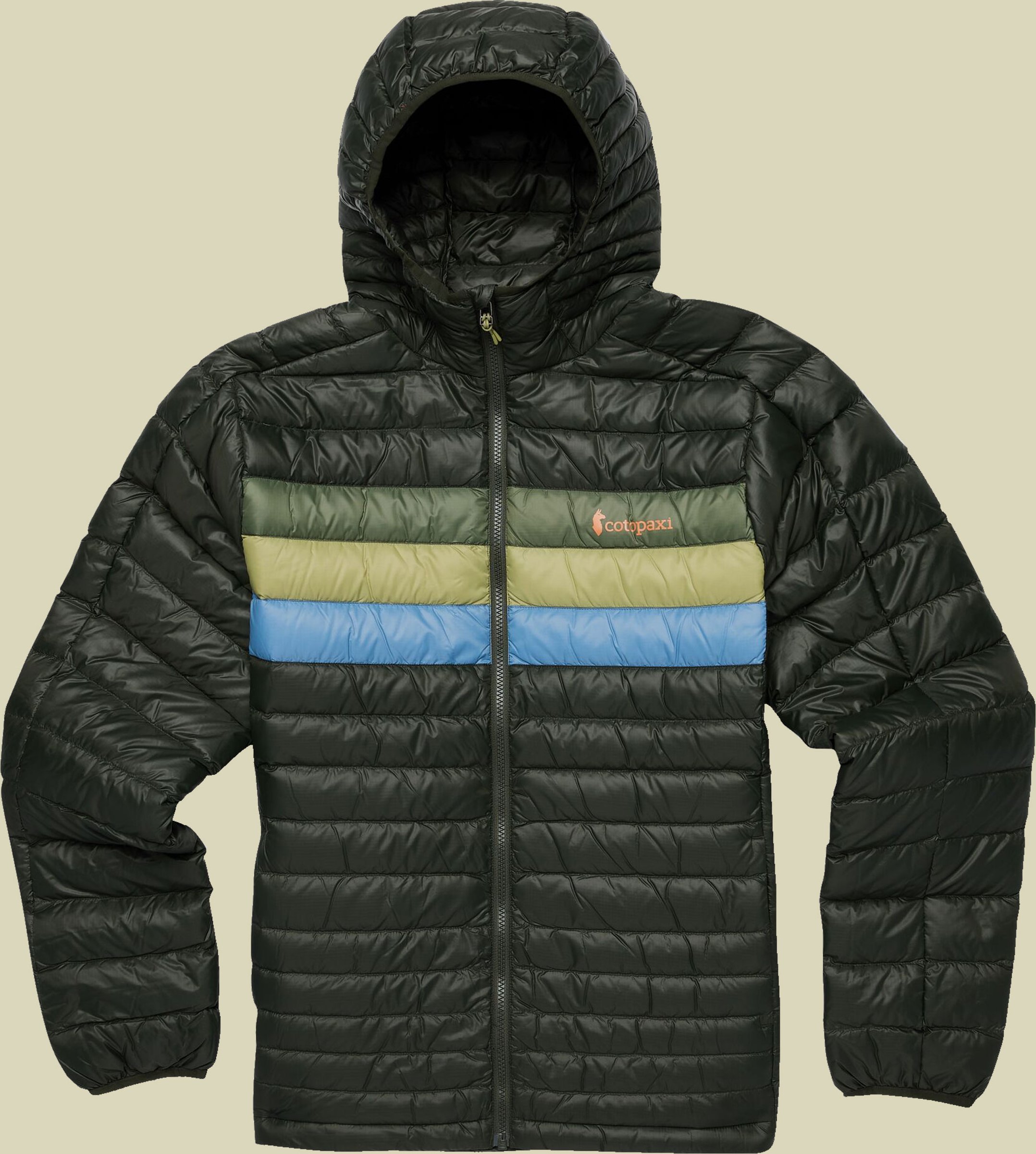 Thumbnail - Fuego Down Hooded Jacket Men M grau