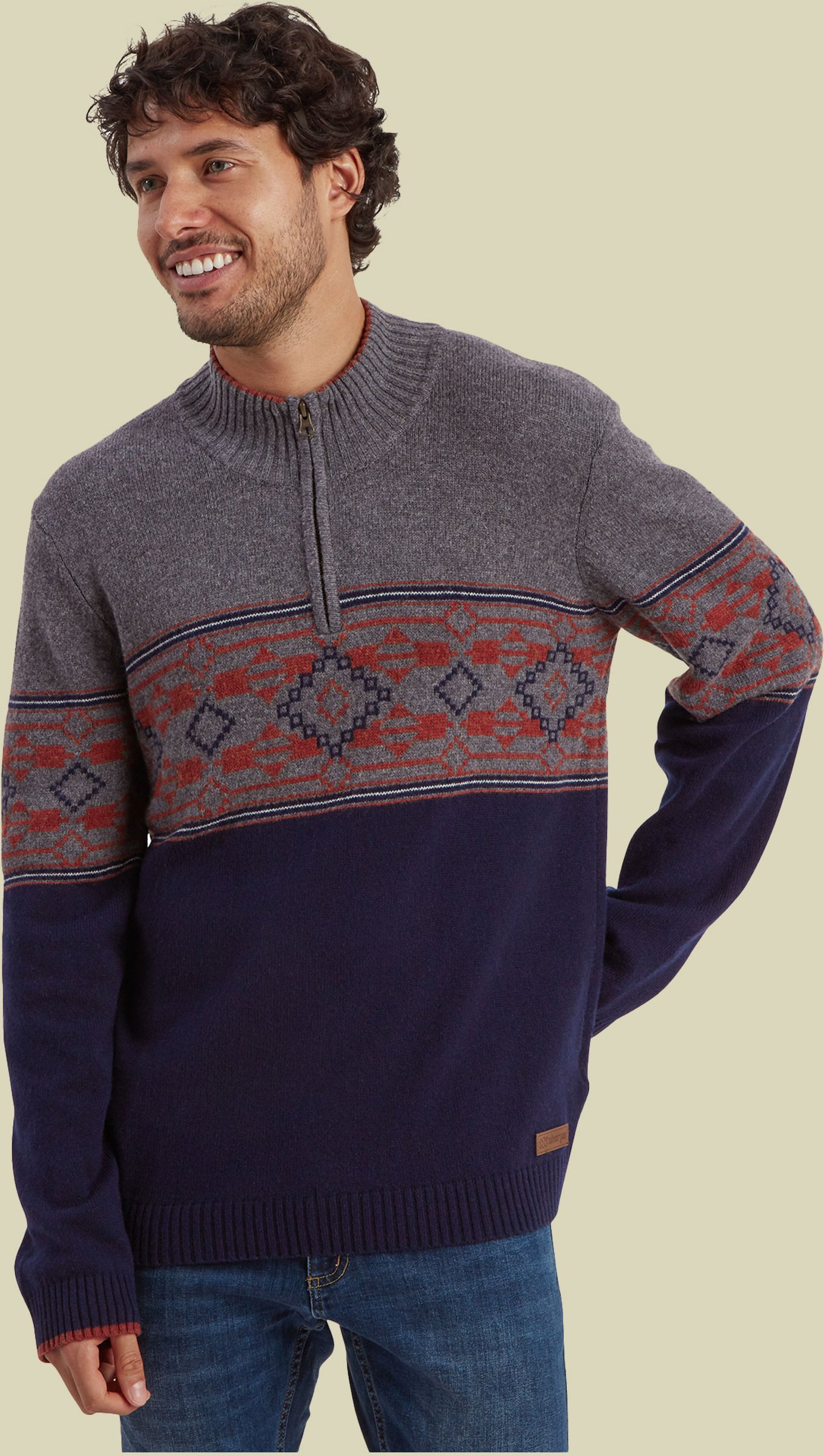 Tej Eco 1/4 Zip Men XL blau - rathee blue