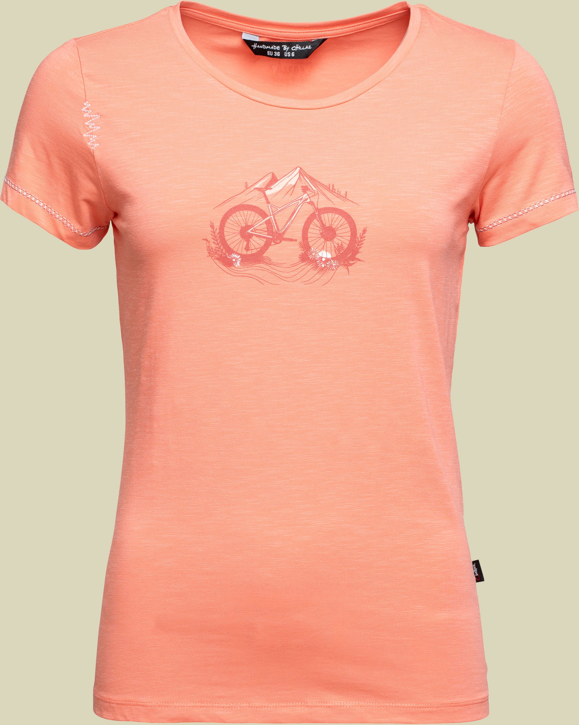 Gandia Mountainbike Flowers T-Shirt Women 36 orange- coral