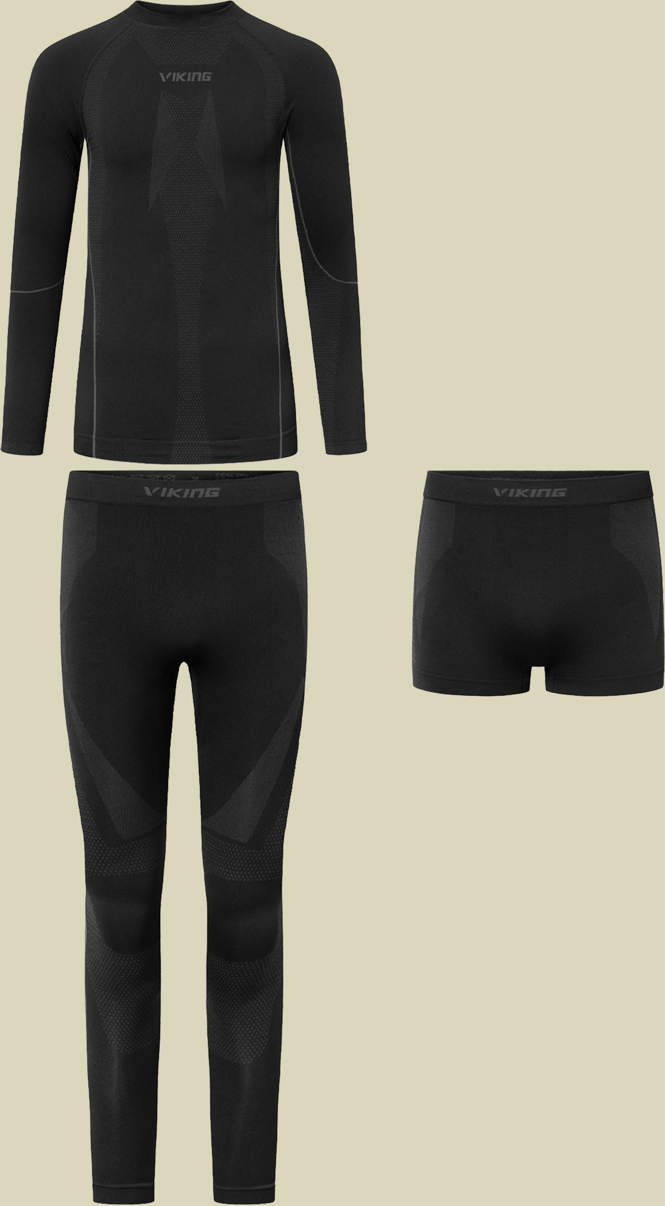 Base Layer Eiger Men Set XL schwarz - black