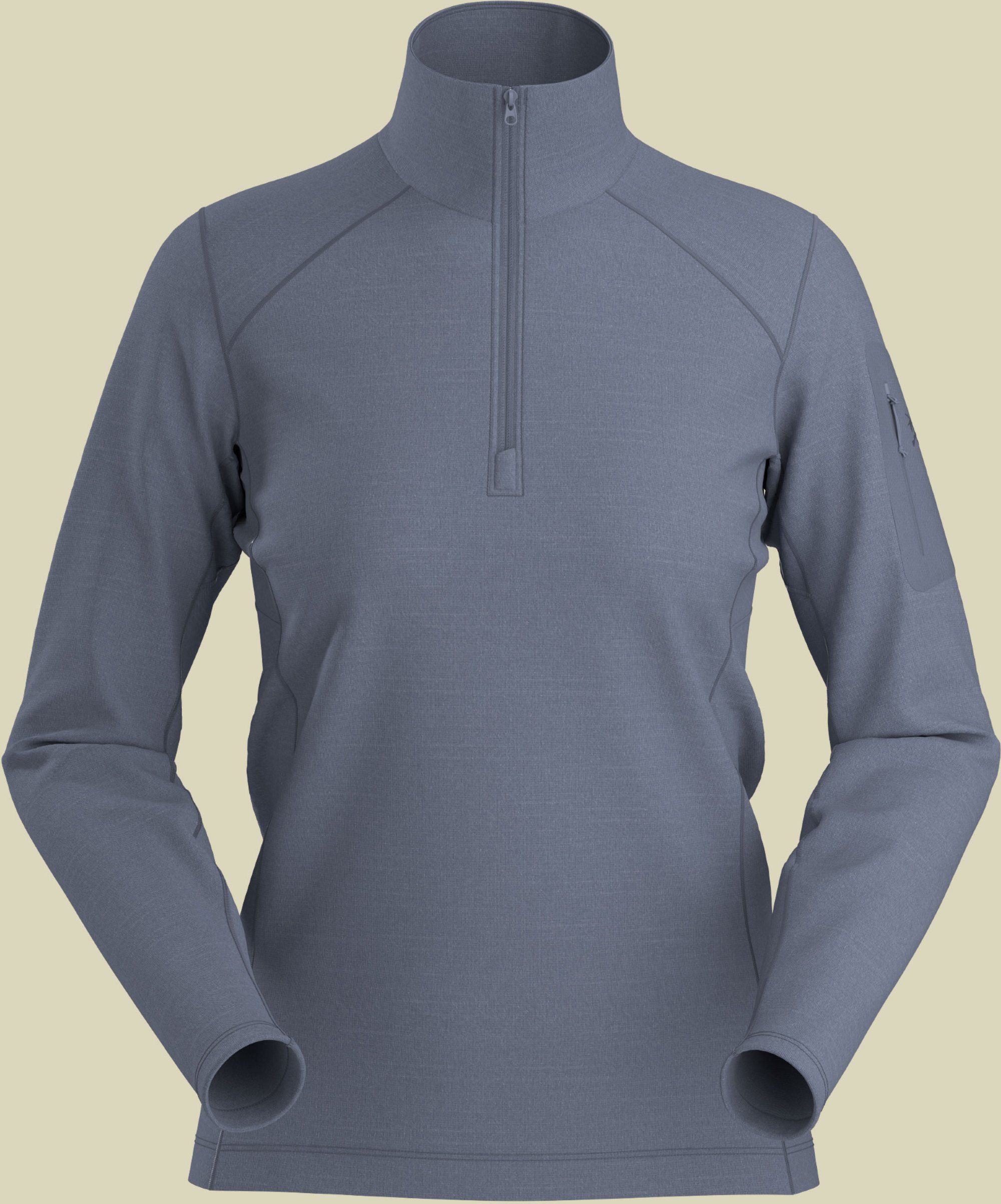 Rho Zip Neck Women blau S - stratus