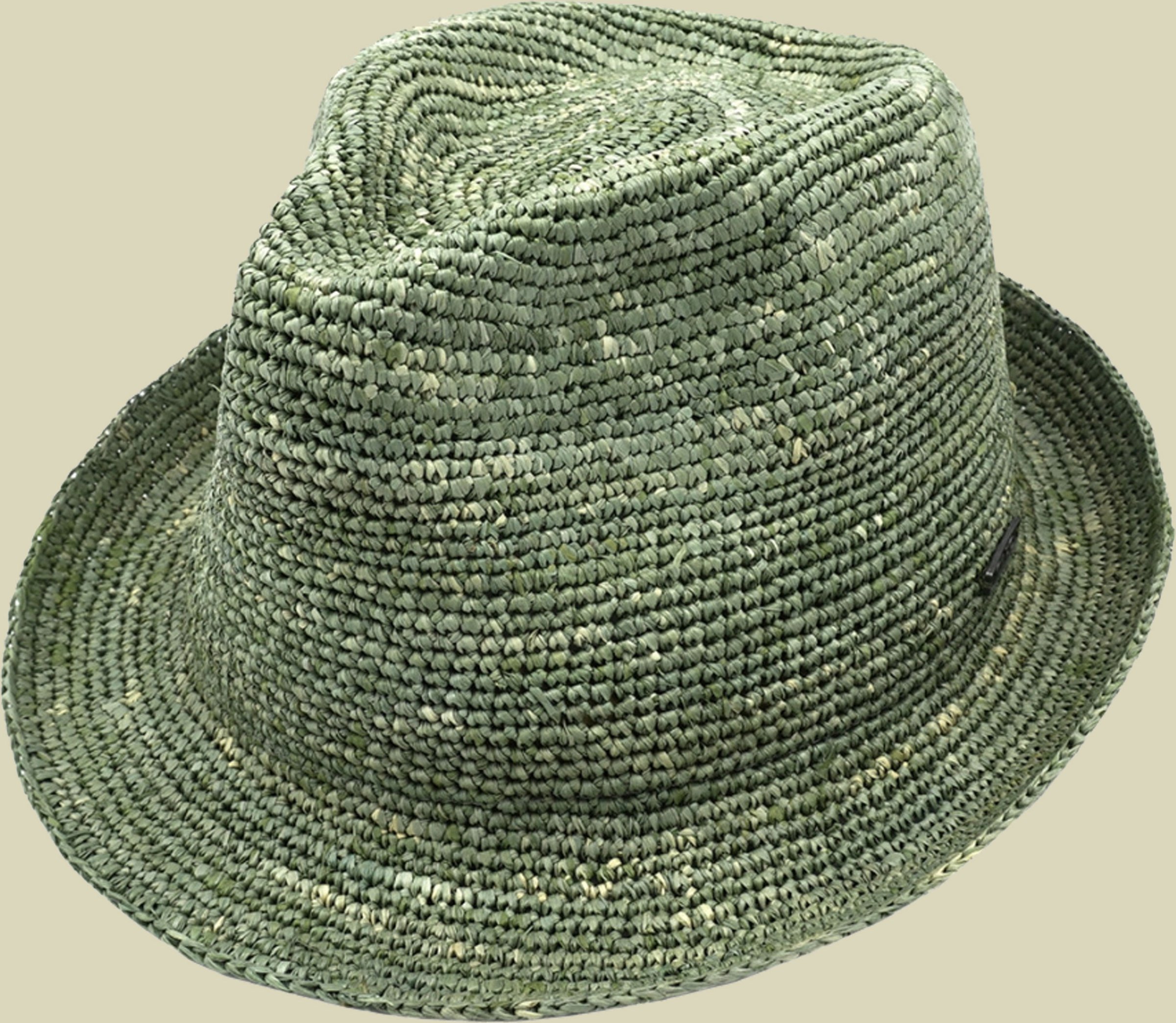 Strohhut Trilby uni grün S/M - Farbe leaf green
