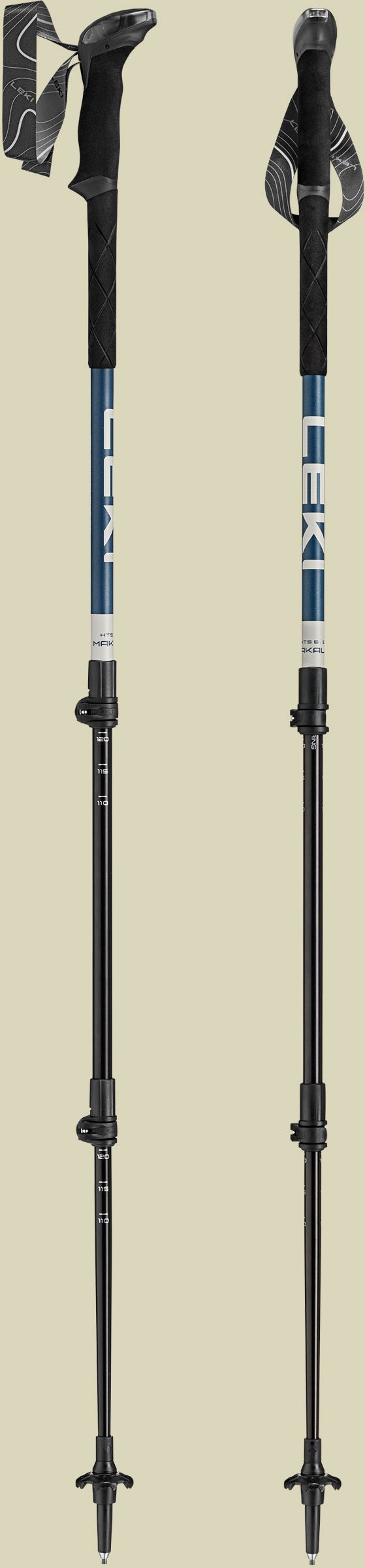 Makalu Länge 110 - 145 cm Farbe stone blue dark-warm grey dark