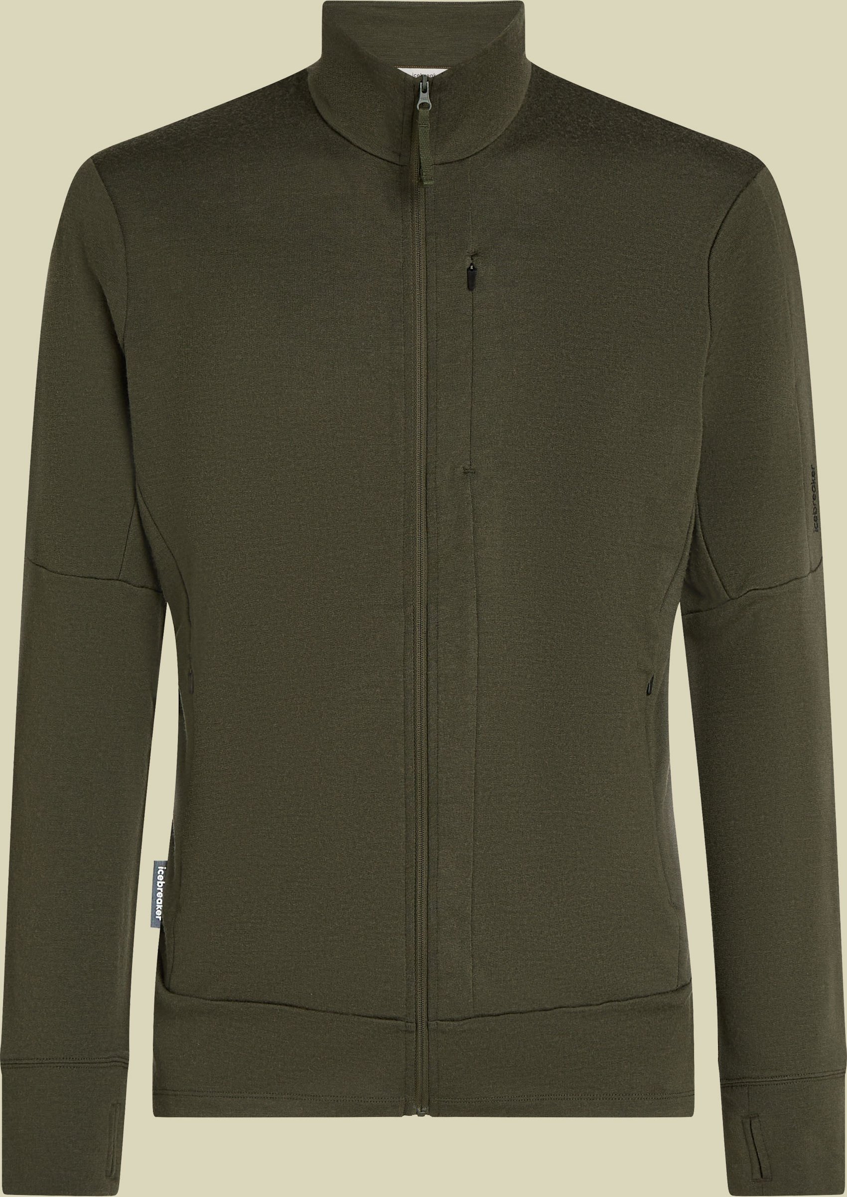 Merino 260 Quantum IV LS Zip Men L grün - dark loden