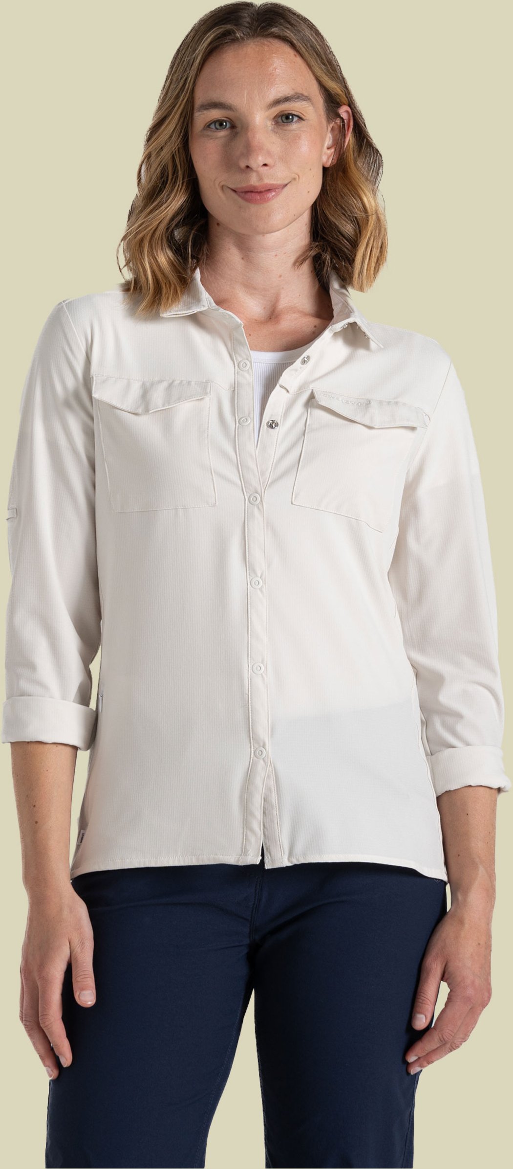 NosiLife Pro Long Sleeved Shirt V Women 44 beige - sea salt (UK 18)