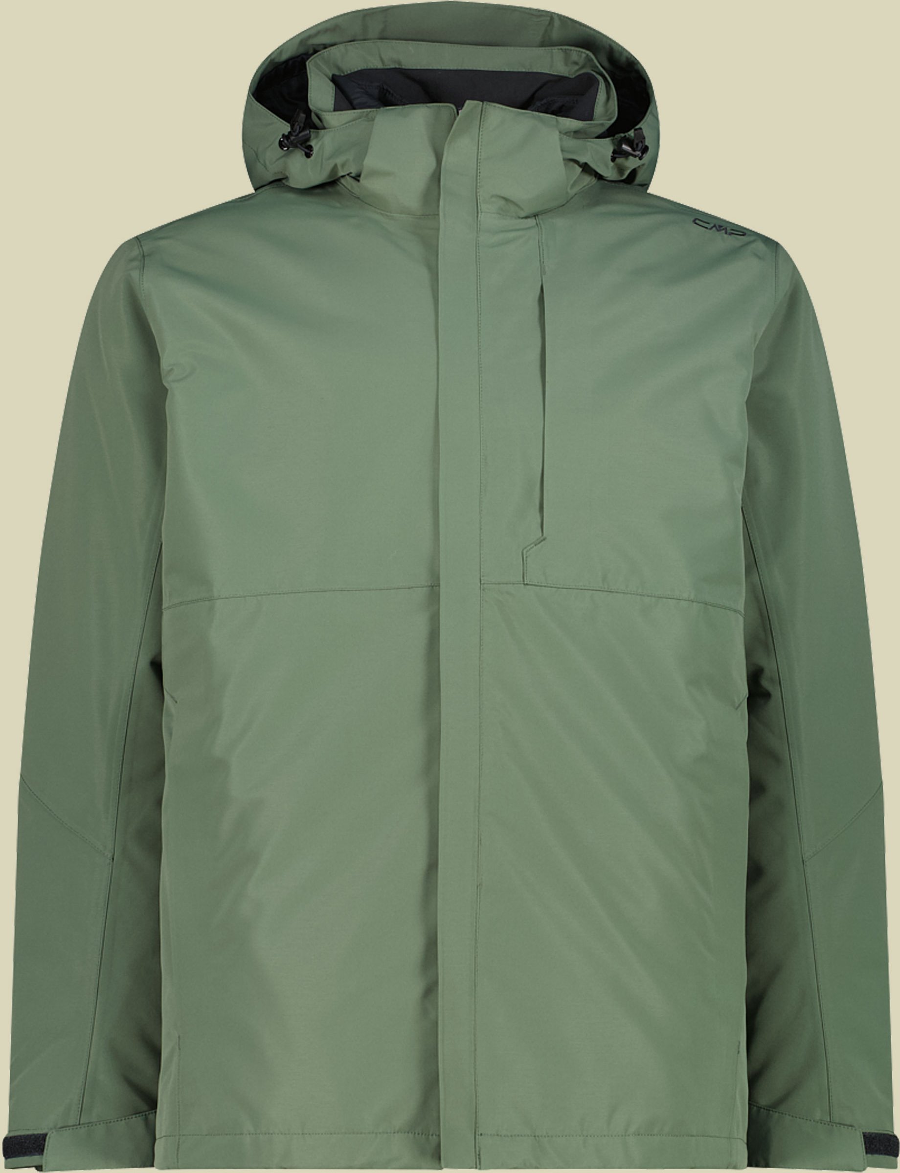 Thumbnail - Man Jacket Zip Hood Detachable Inn.Jacket 33Z1577D 48 grün II - Farbe musk