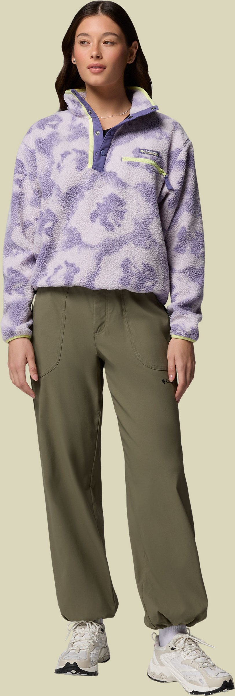 Helvetia II Printed Cropped Half Snap Women L mehrfarbig lila - stormwatch,sprayflower