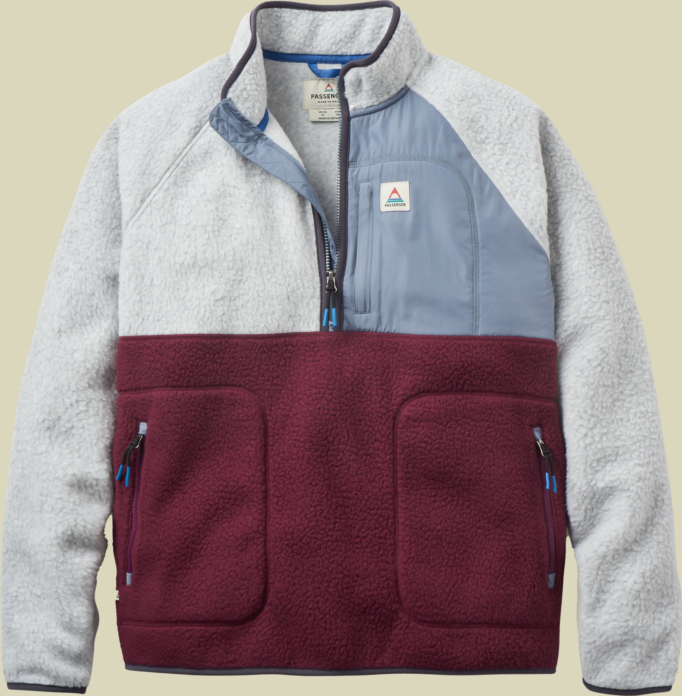 Offgrid 1/2 Zip Recycled Sherpa Fleece Men S mehrfarbig - grey marl/fig