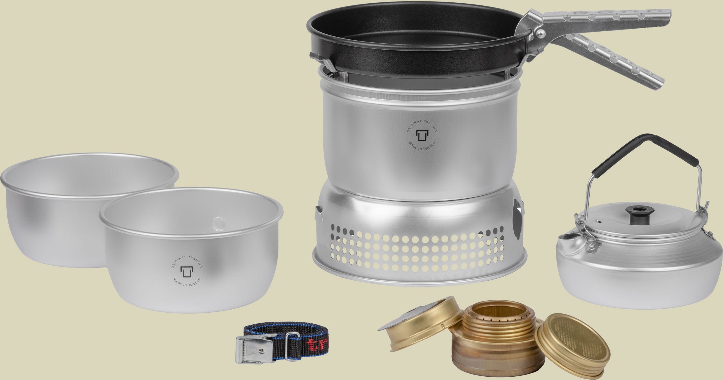 Trangia Sturmkocher klein UL ALU mit Non-Stick Pfanne 27-4 UL mit Wasserkessel