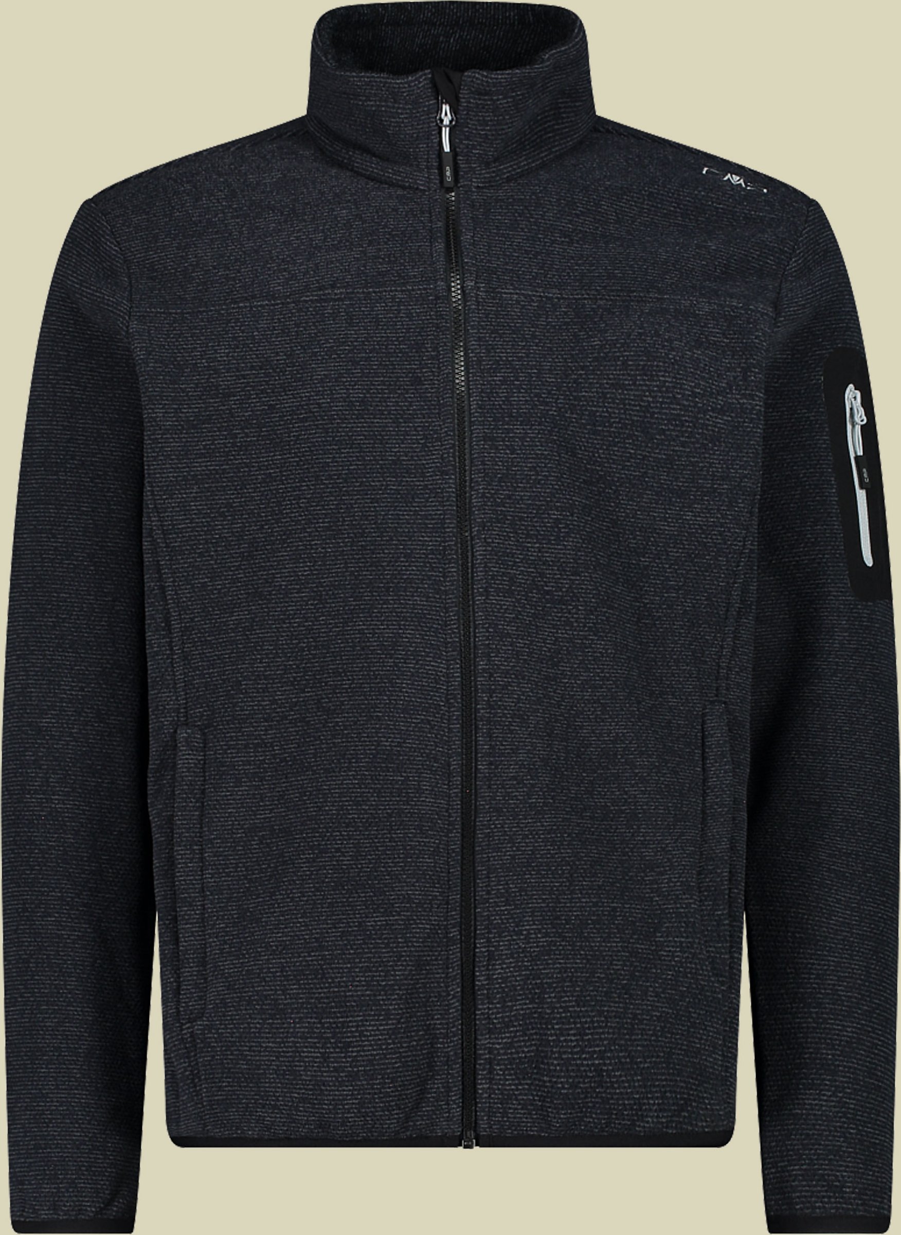 Man Jacket Knitted Jacquard 38H2237 grau 52 - Farbe anthracite nero