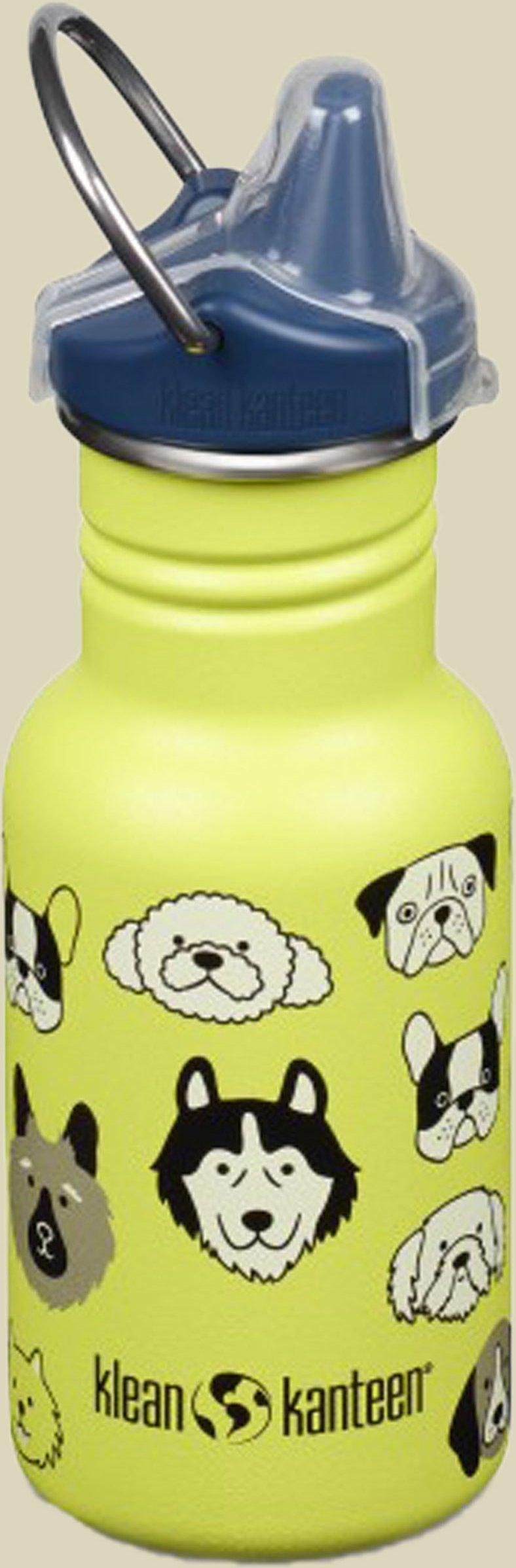 Kid Kanteen Classic Narrow mit Sippy Cap mehrfarbig Hunde 355 - Dogs