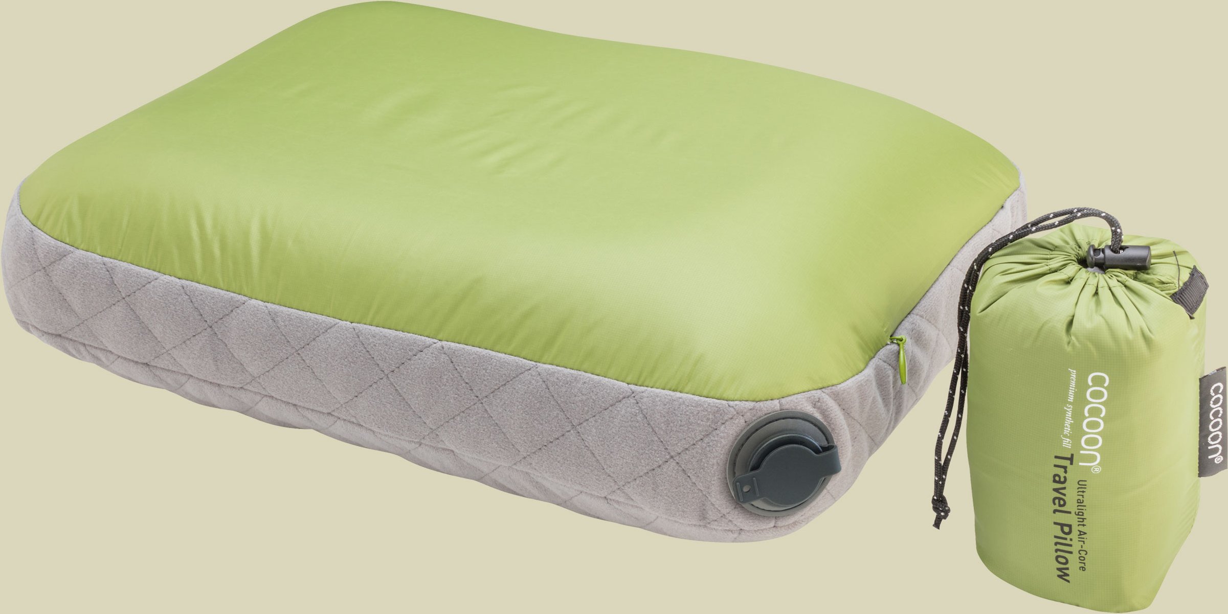 Air-Core Pillow Ultralight Größe 28 cm x 38 cm Farbe wasabi/grey