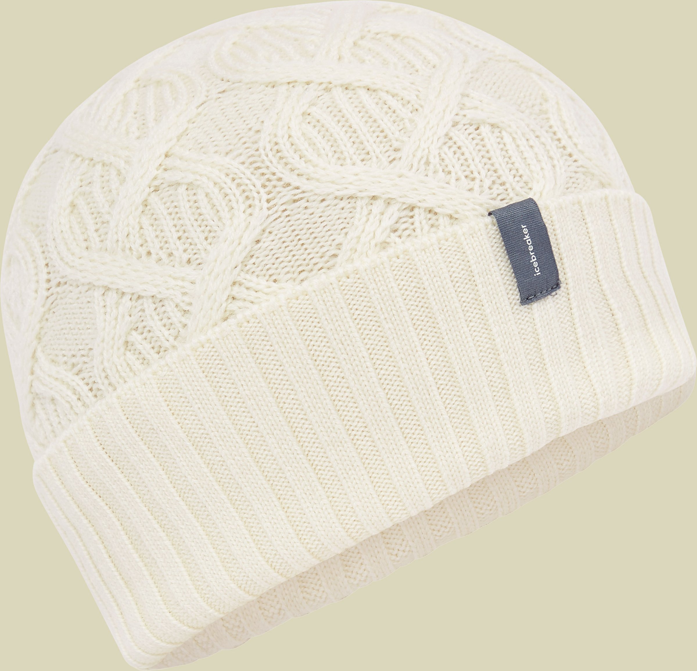 Merino Cable Knit Beanie Unisex one size beige - undyed